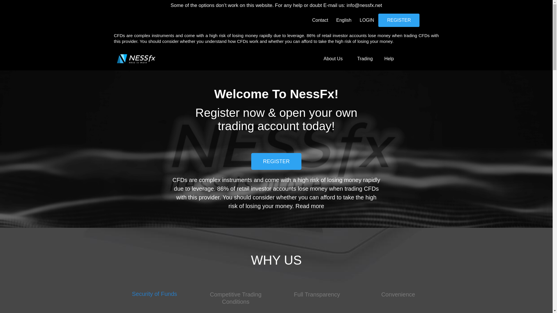website screenshot of http://nessfx.net