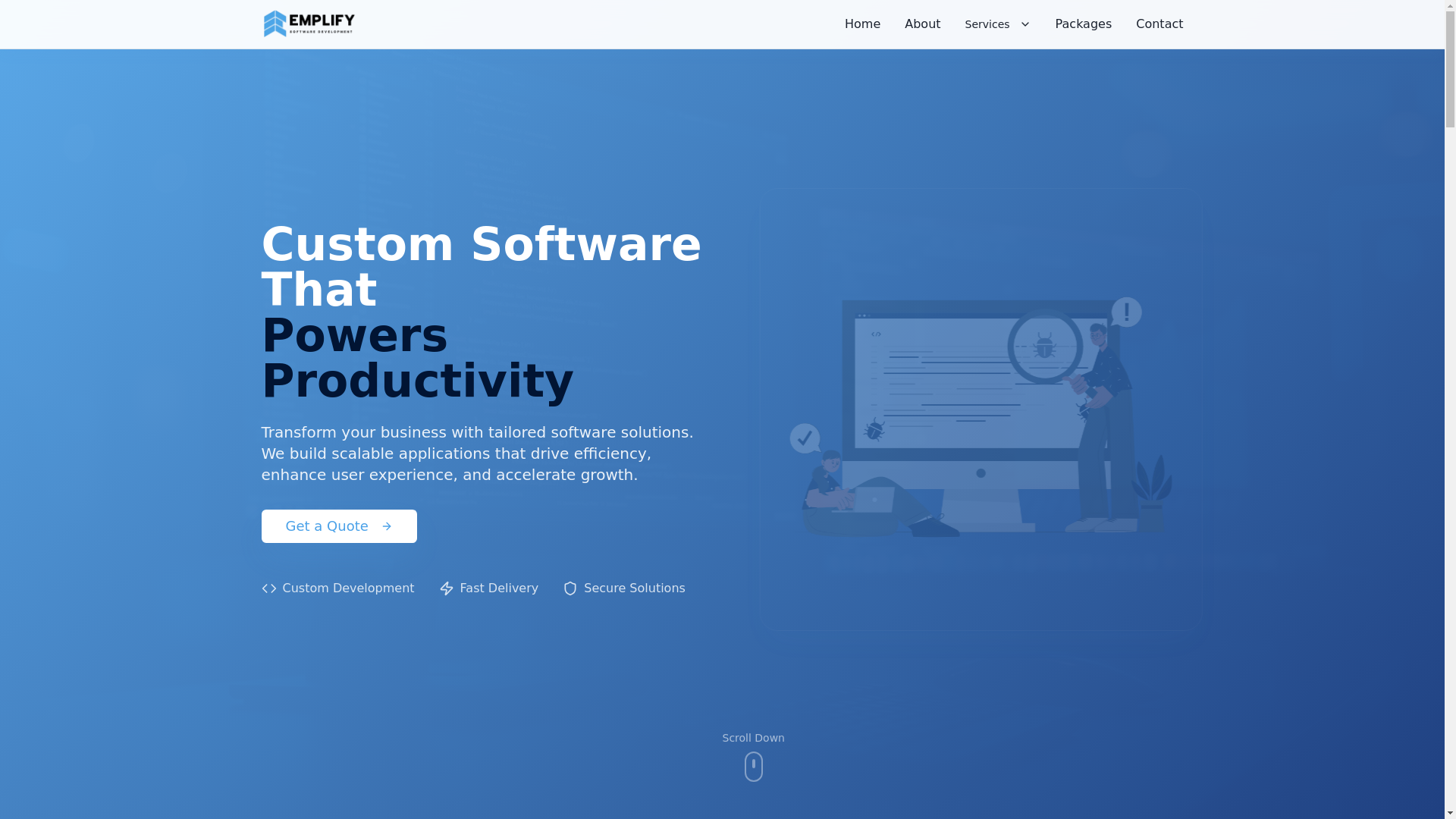 website screenshot of https://emplify-development.pages.dev/