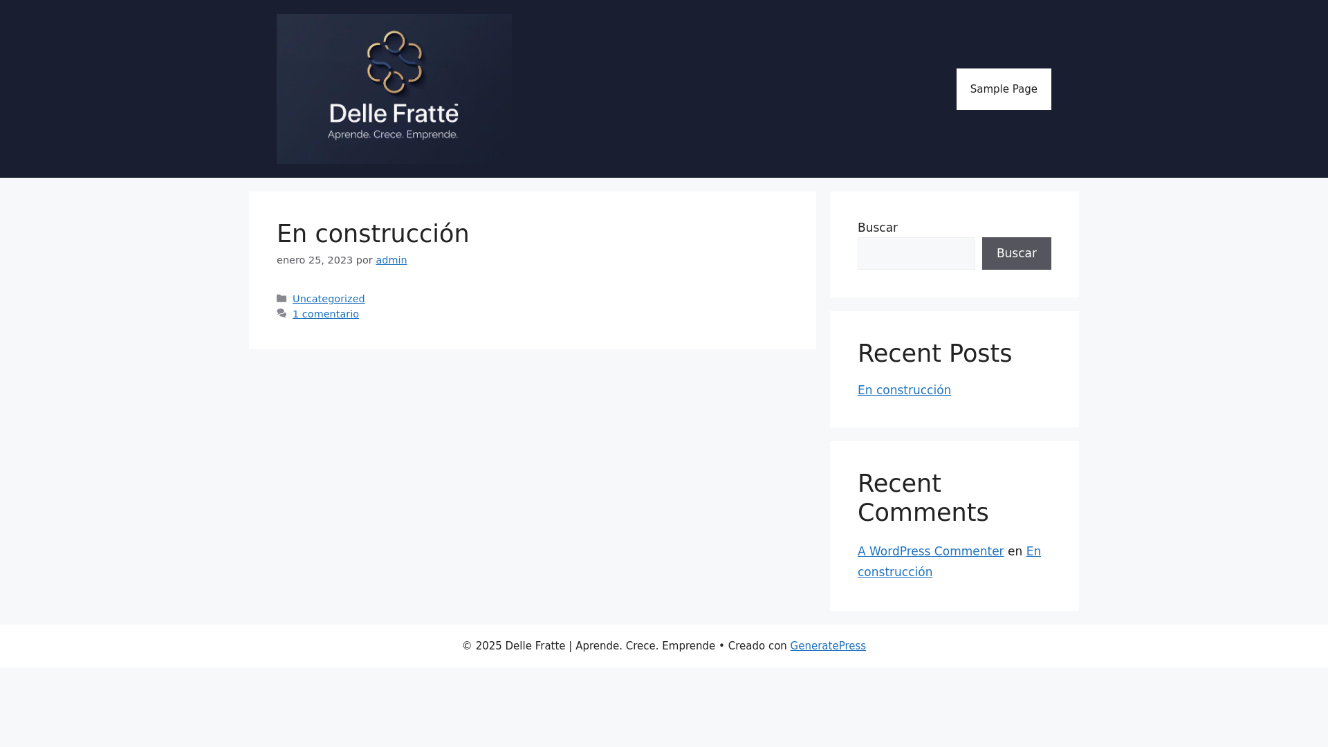 website screenshot of https://dellefratte.net/