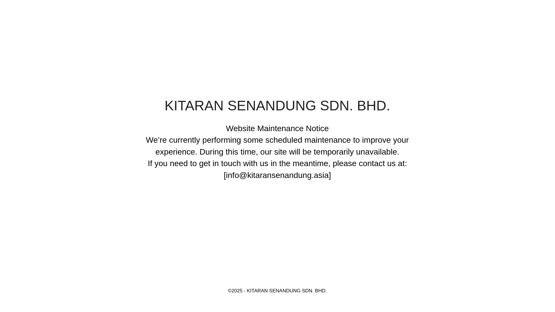 website screenshot of https://kitaransenandung.asia/