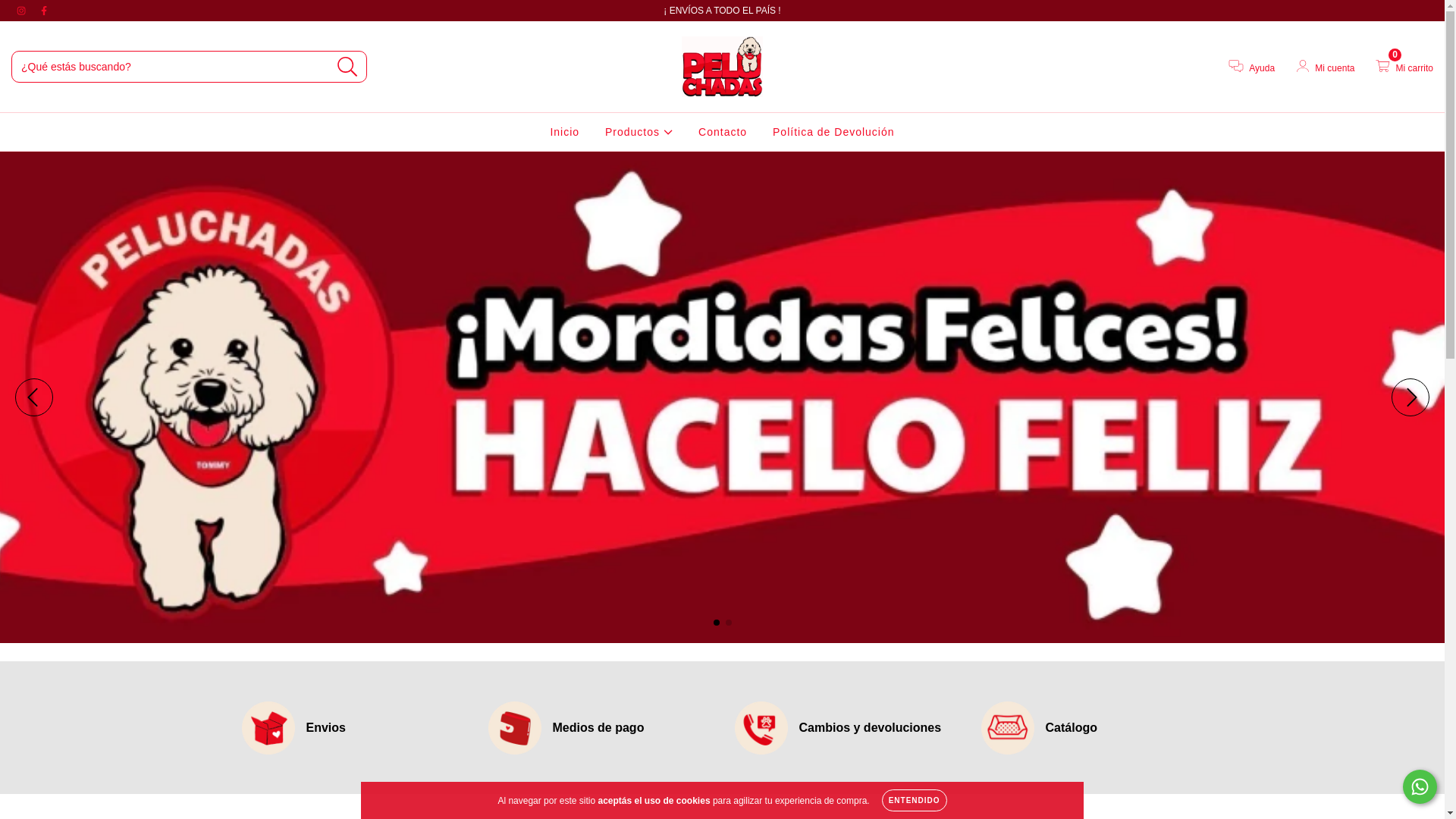 website screenshot of https://peluchadas.com.ar/