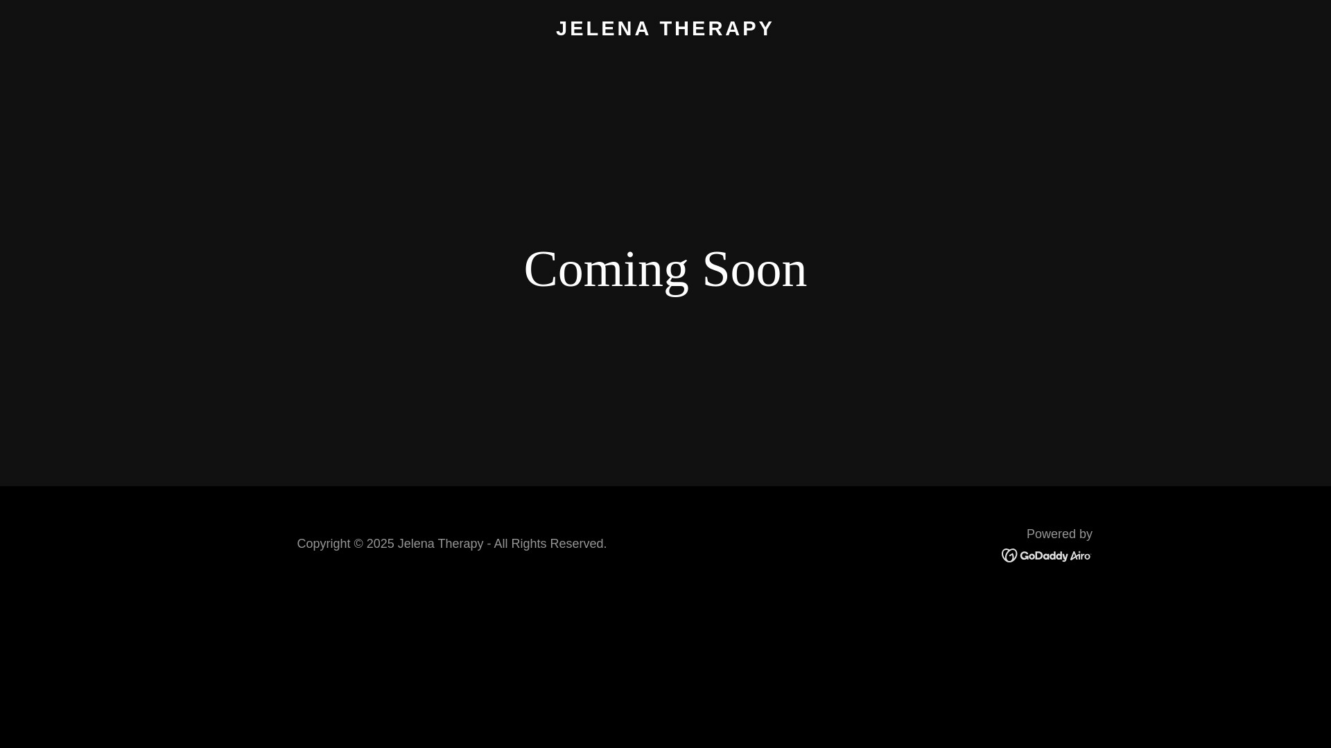 website screenshot of https://jelenatherapy.com/