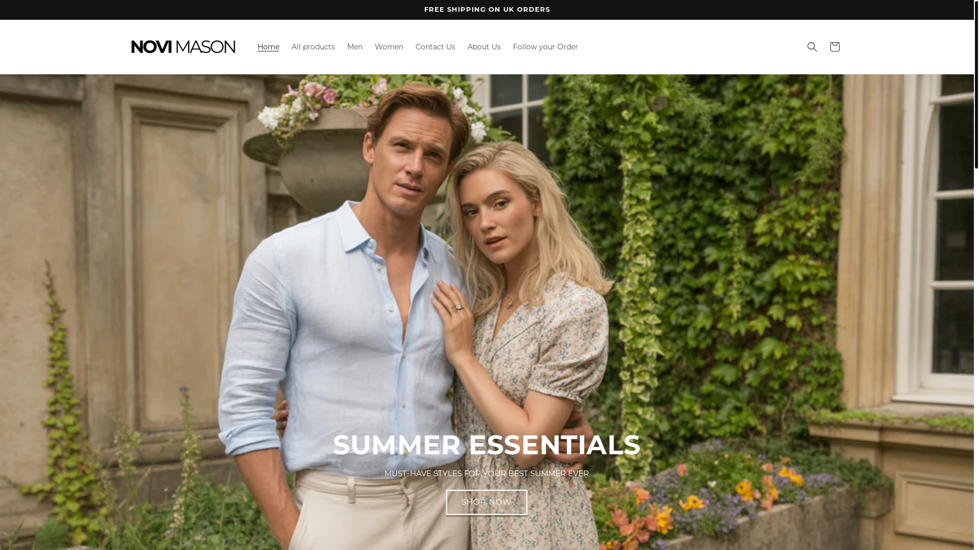 website screenshot of https://novi-mason.com/