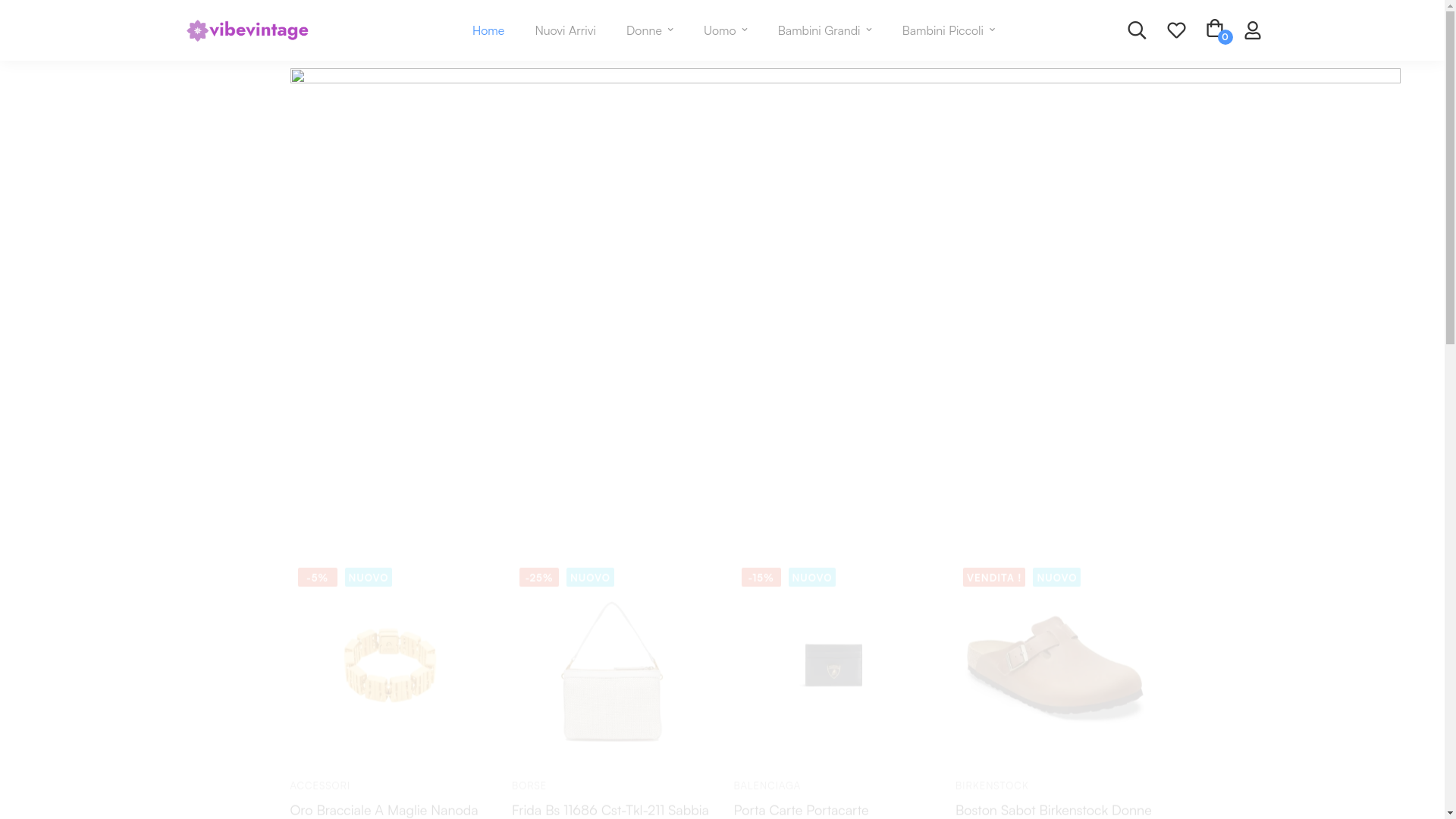 website screenshot of https://vibevintage.it/