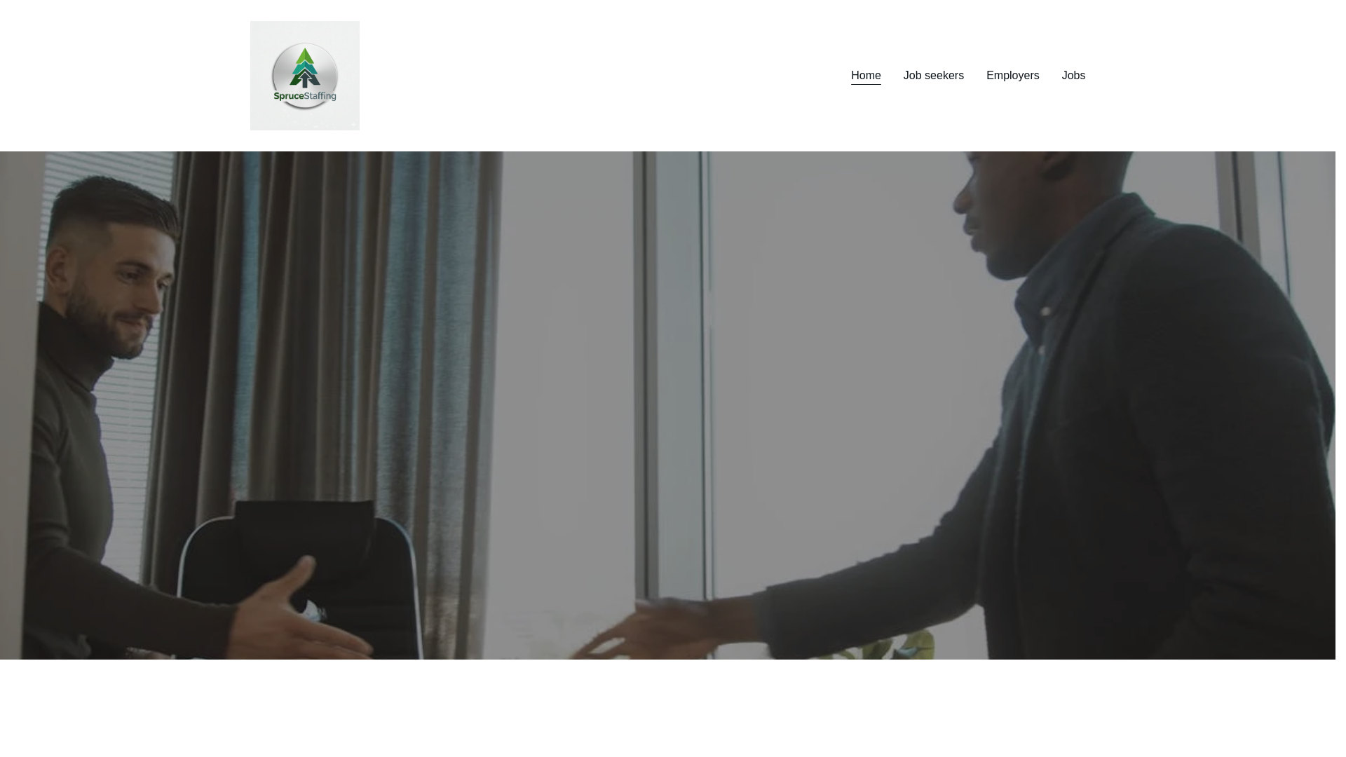 website screenshot of https://sprucestaffing.ca/