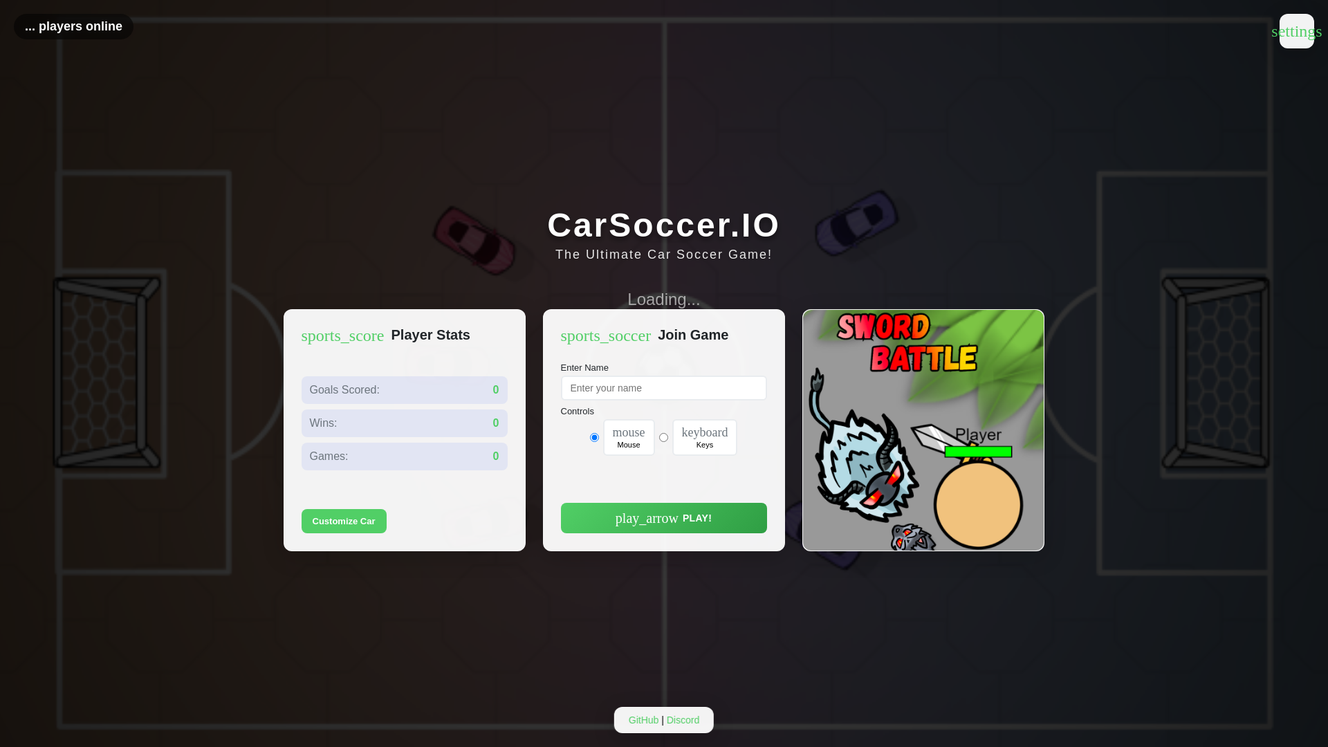 website screenshot of https://carsoccer.pages.dev/
