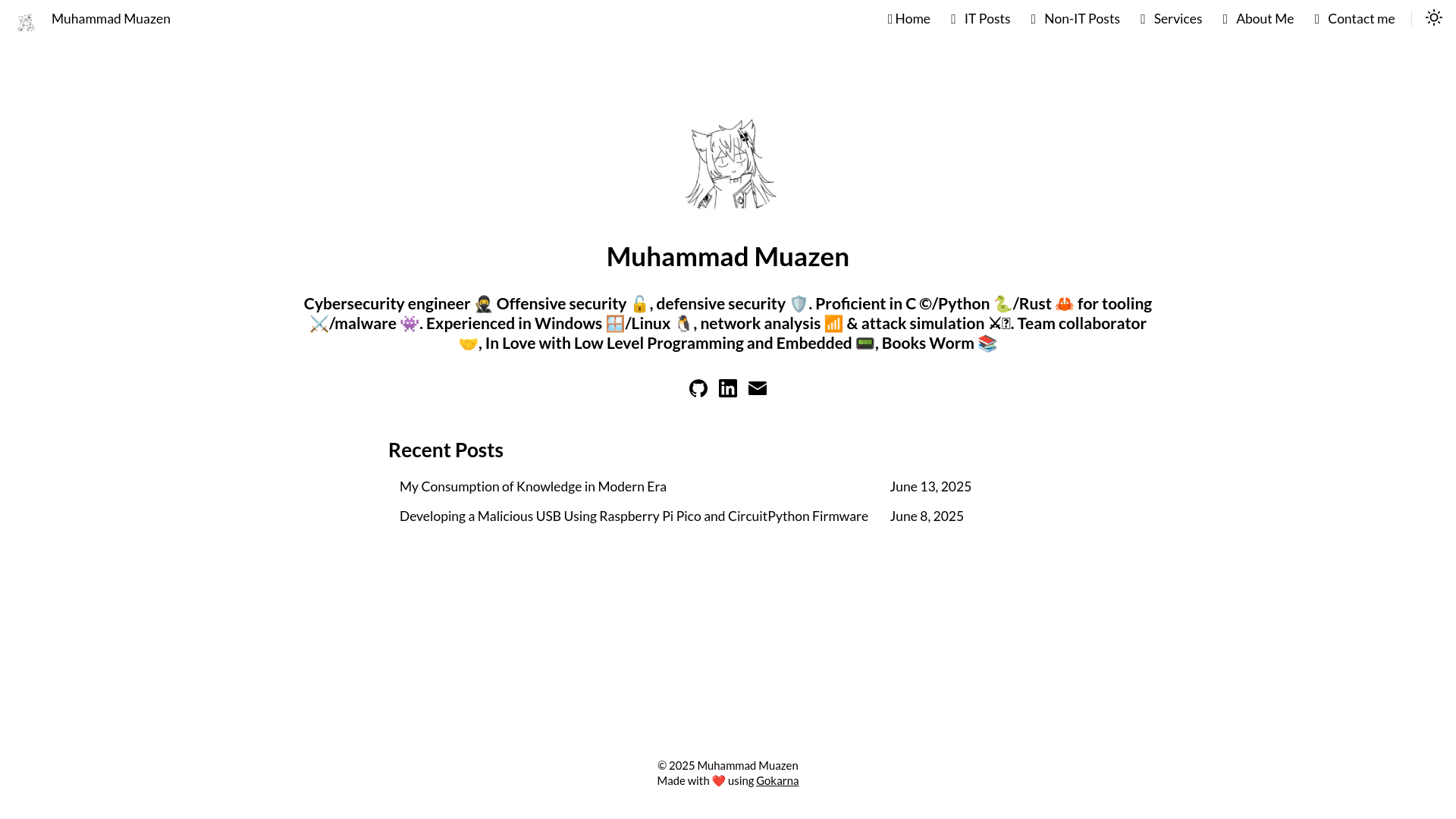 website screenshot of https://muhammadmuazen-blog.pages.dev/
