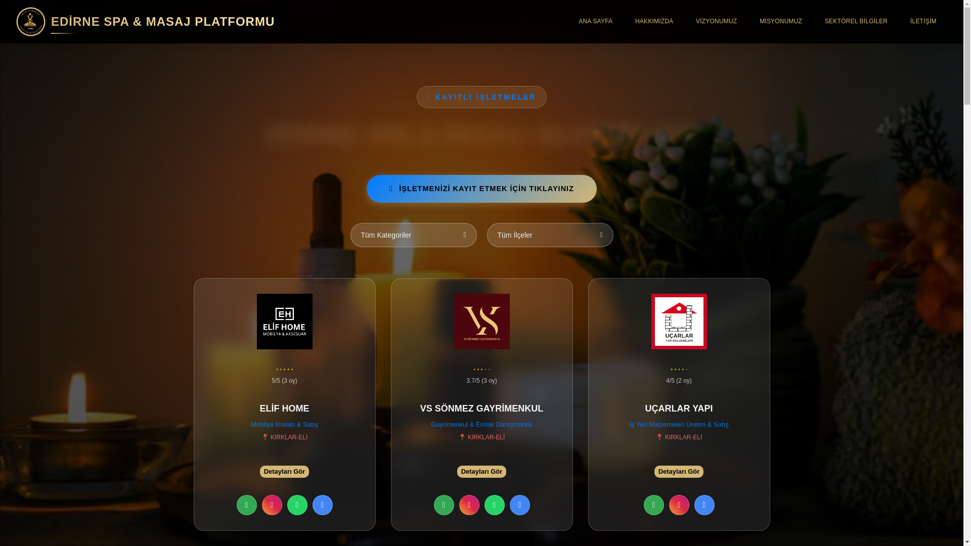 website screenshot of https://edirnespamasaj.com/
