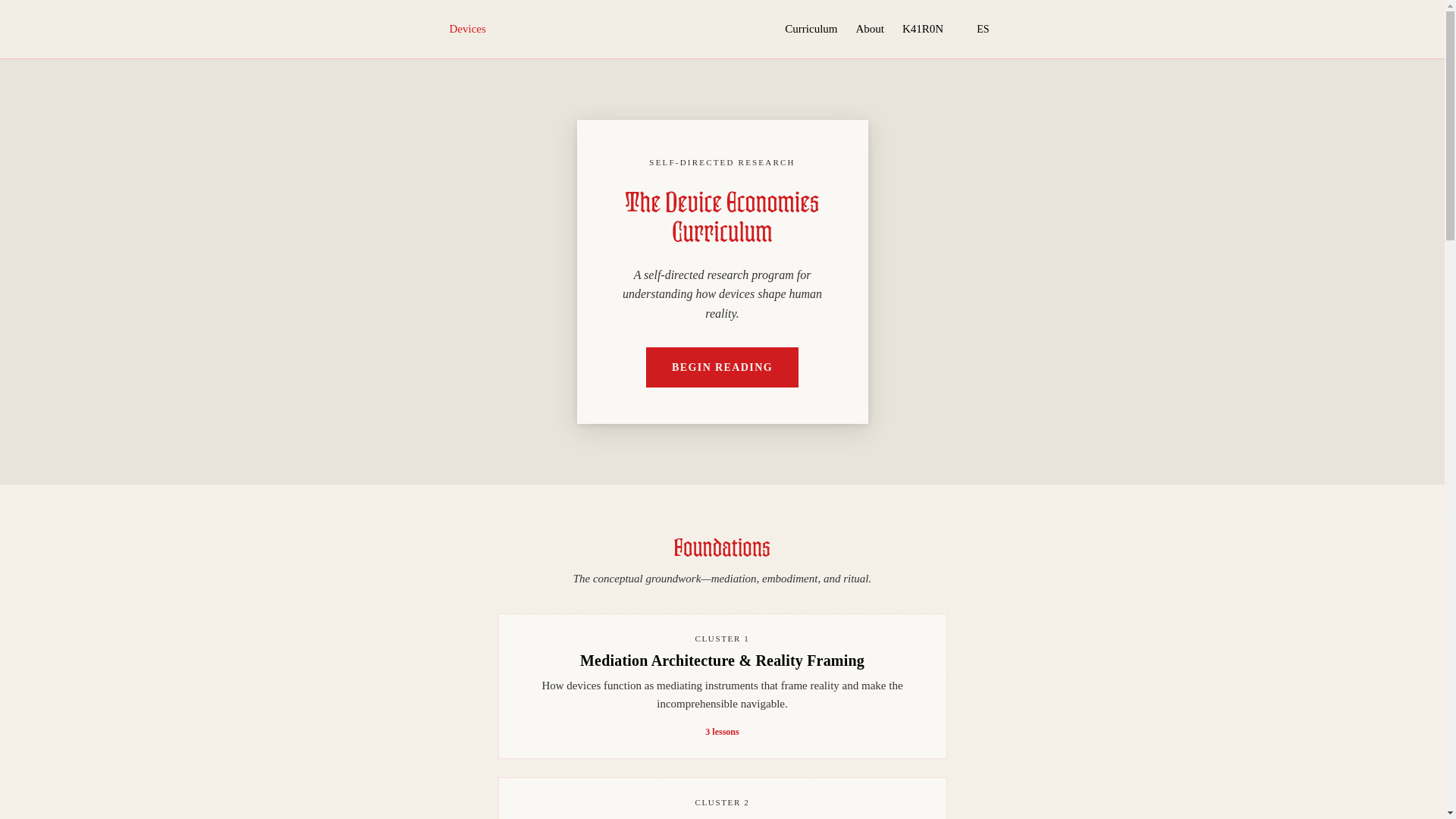 website screenshot of https://learndevices.dev/