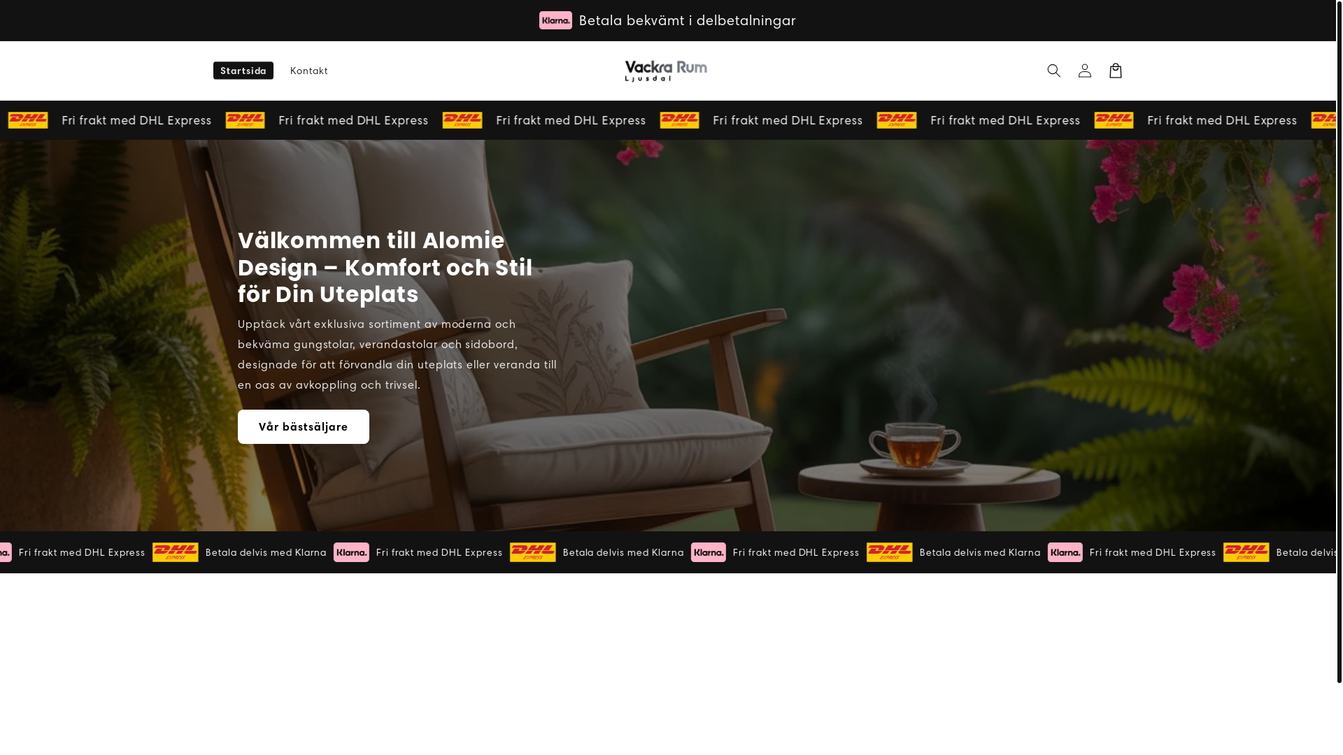 website screenshot of https://vackrarum.store/