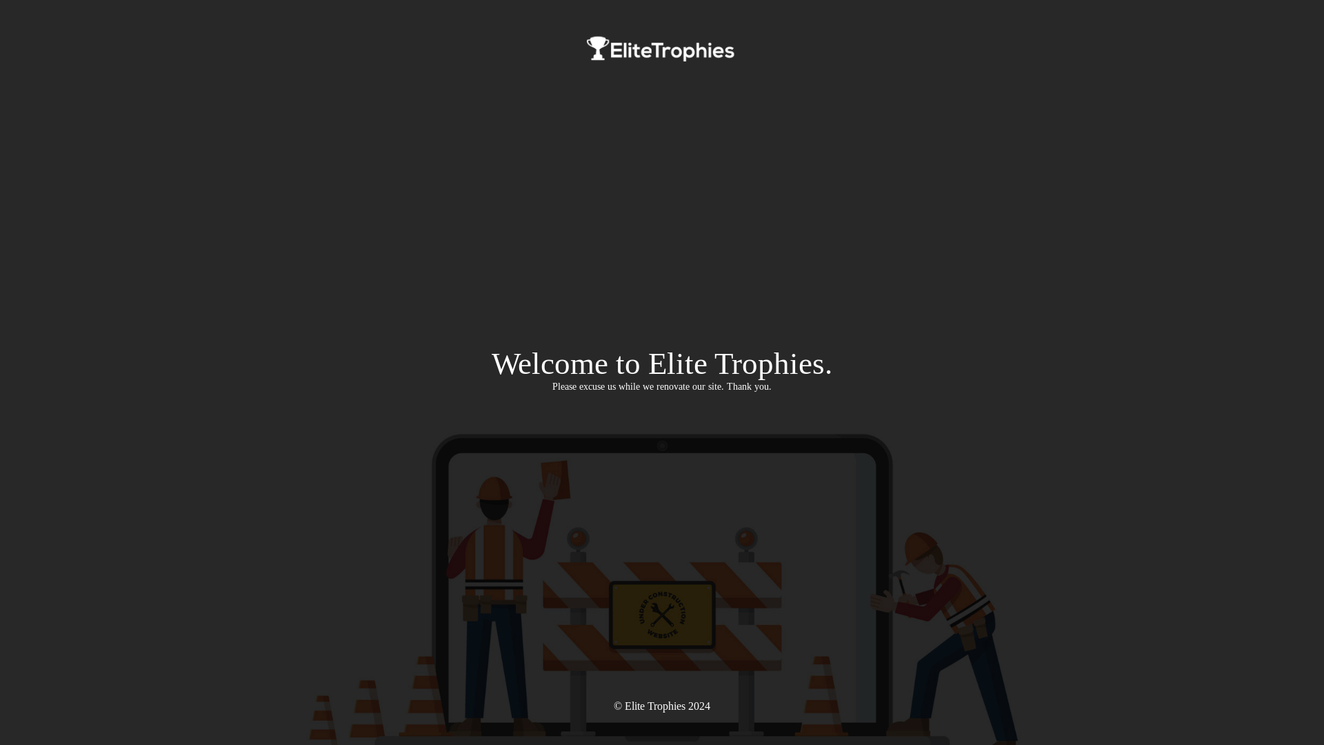 website screenshot of https://elitetrophies.online/