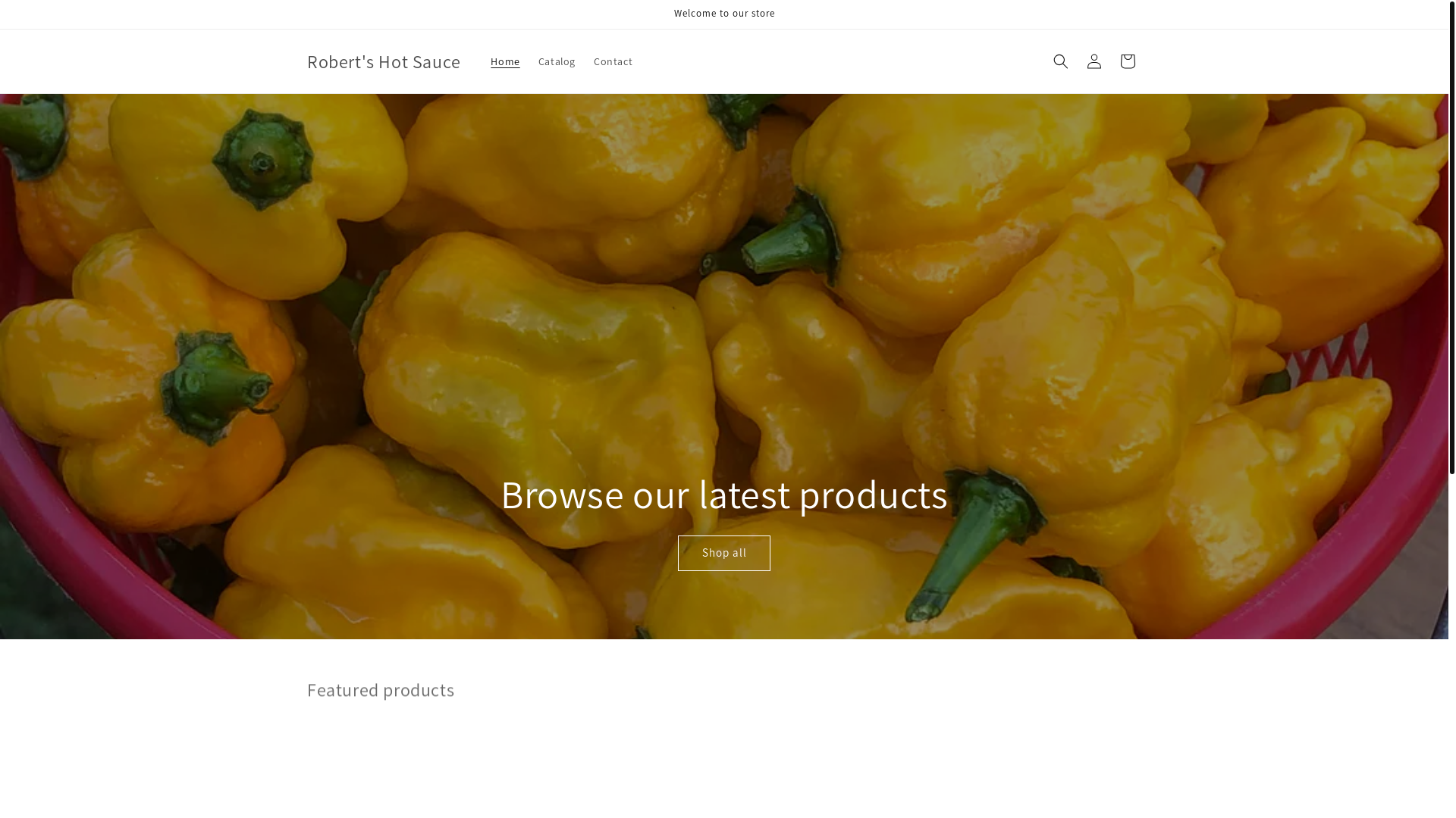 website screenshot of https://roberthotsauce.com/