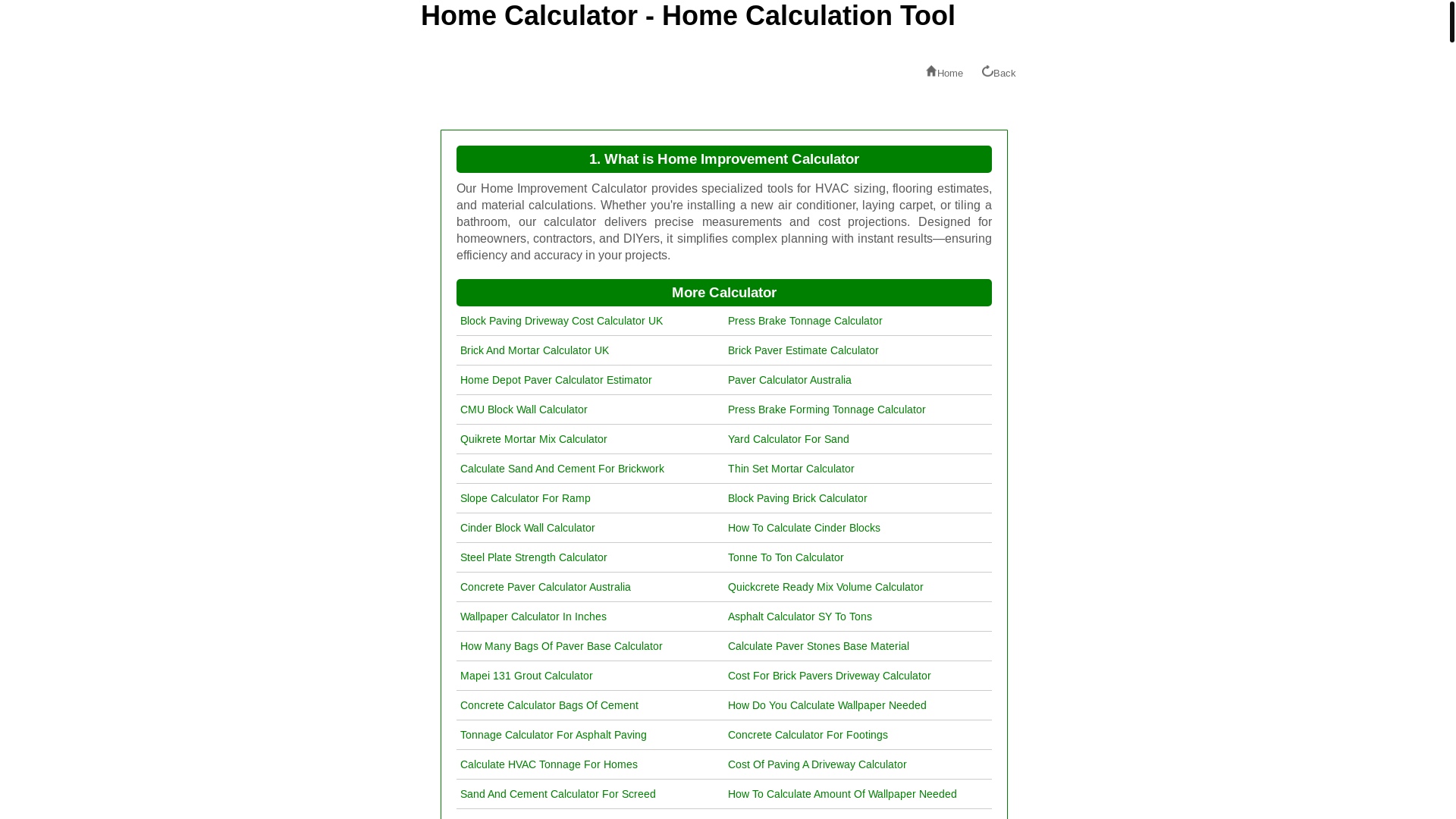 website screenshot of https://home-calculator.org/