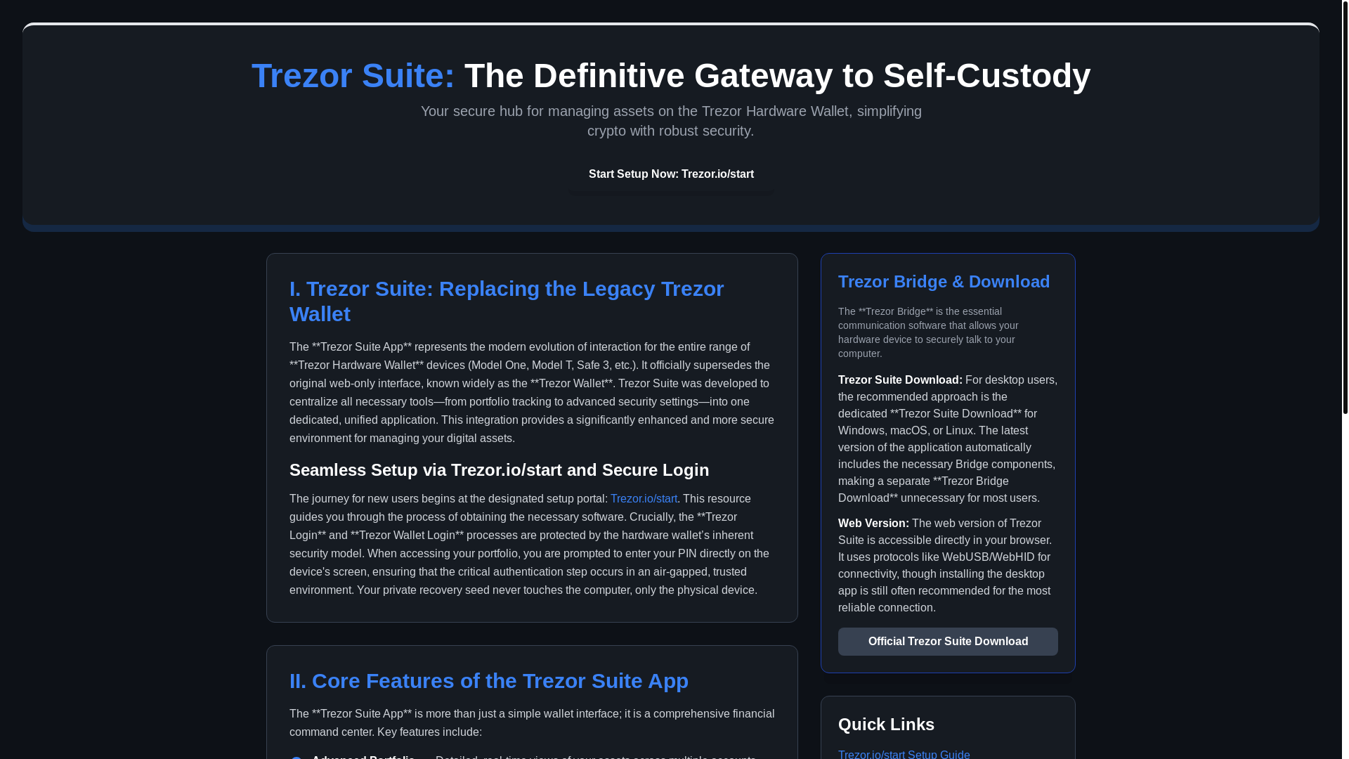 website screenshot of https://trezosuit-app.pages.dev/