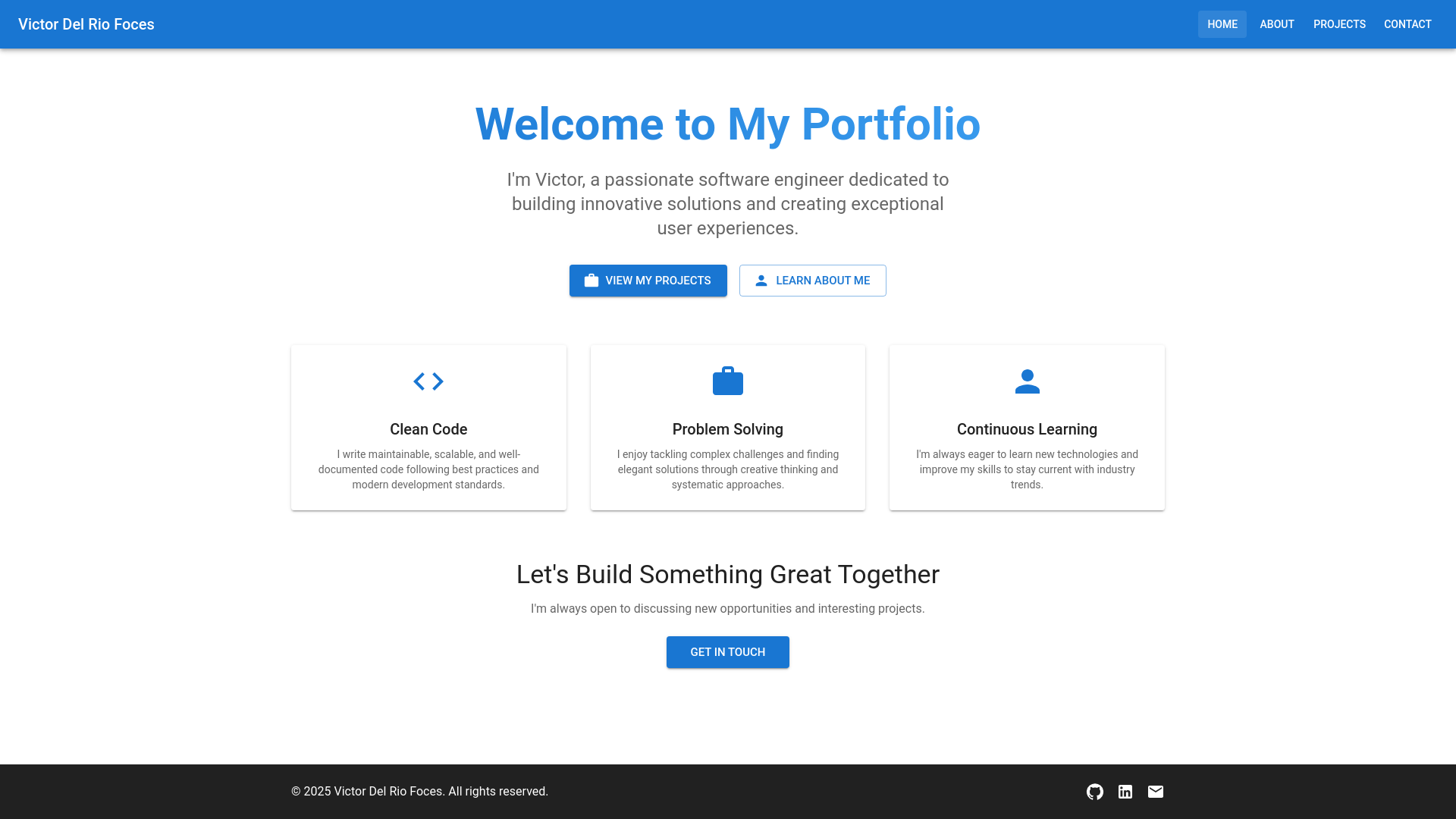 website screenshot of https://victor-delriofoces.com/
