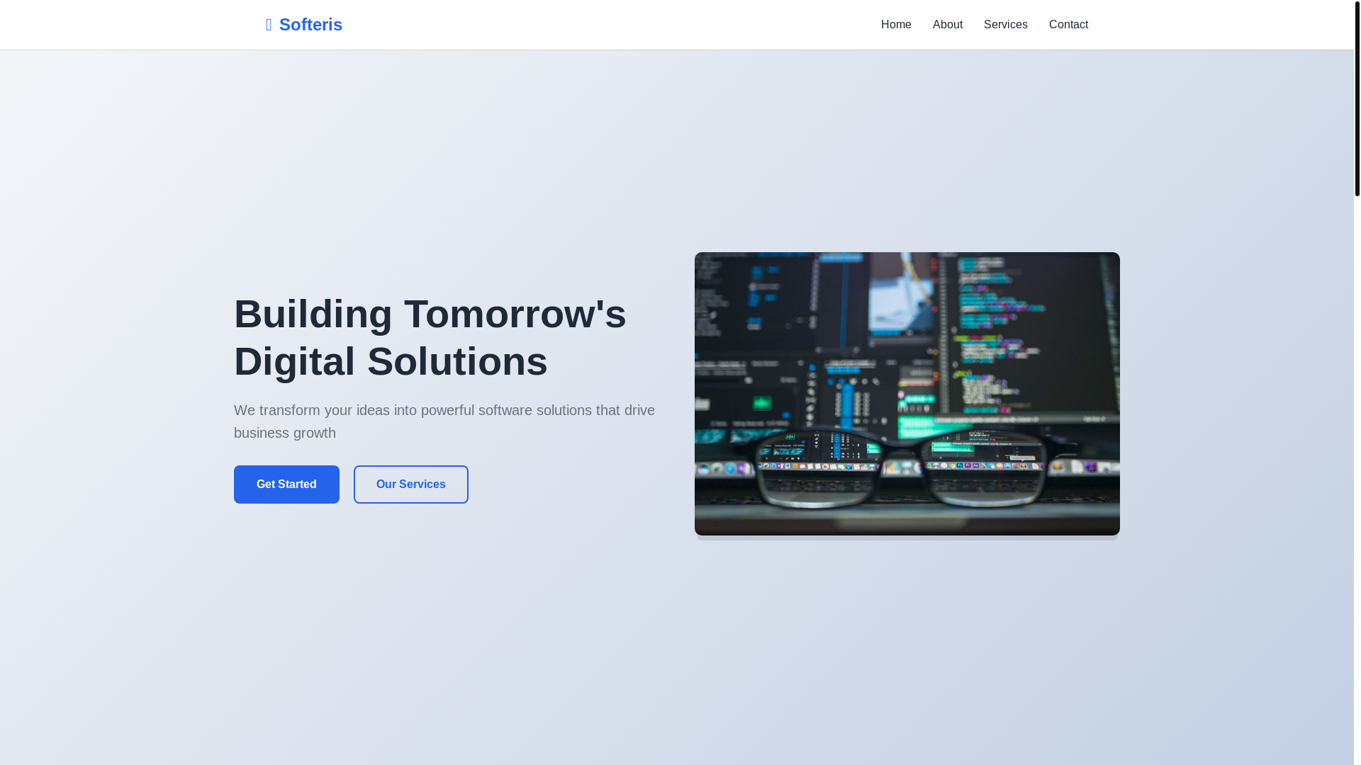 website screenshot of https://softeris-company.pages.dev/
