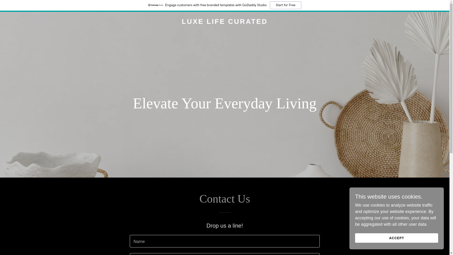 website screenshot of https://luxelifecurated.com/