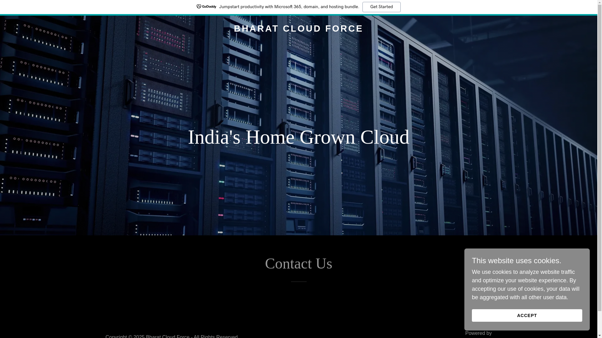 website screenshot of https://bharatcloudforce.com/