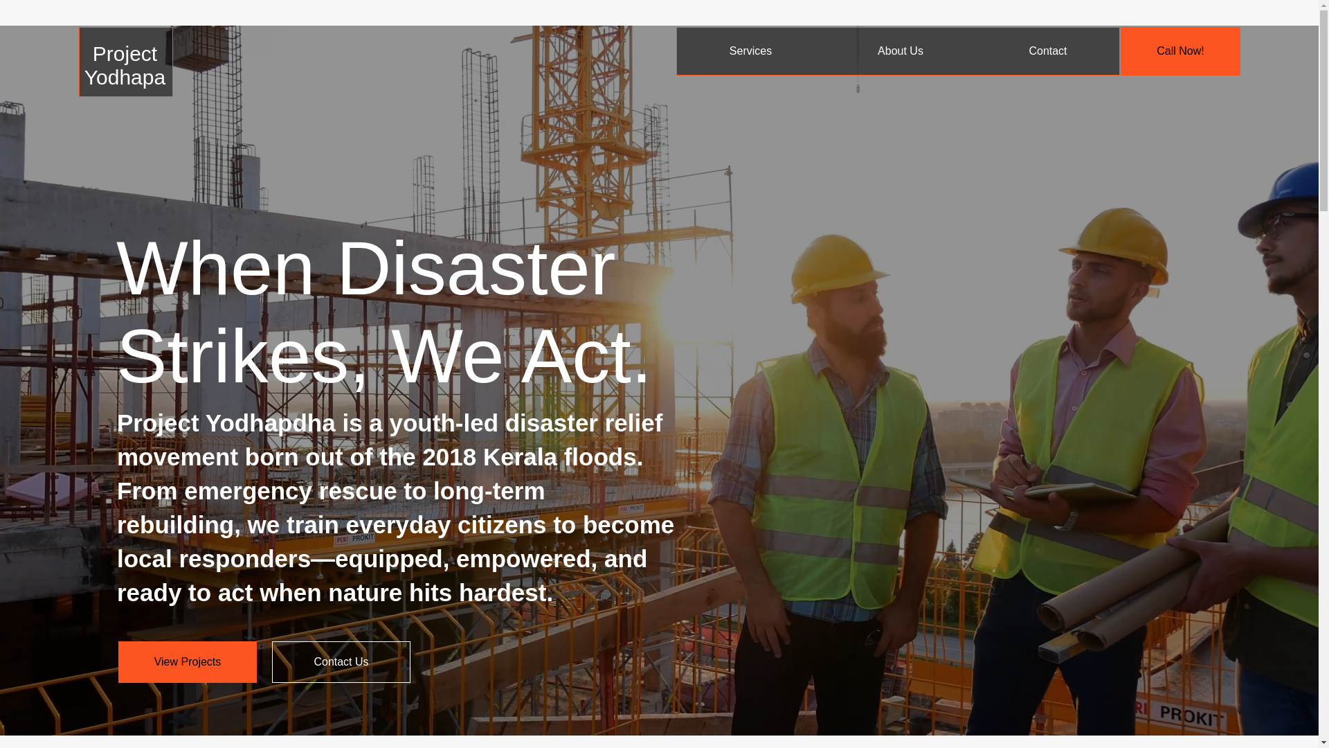 website screenshot of https://yodhapaproject.com/