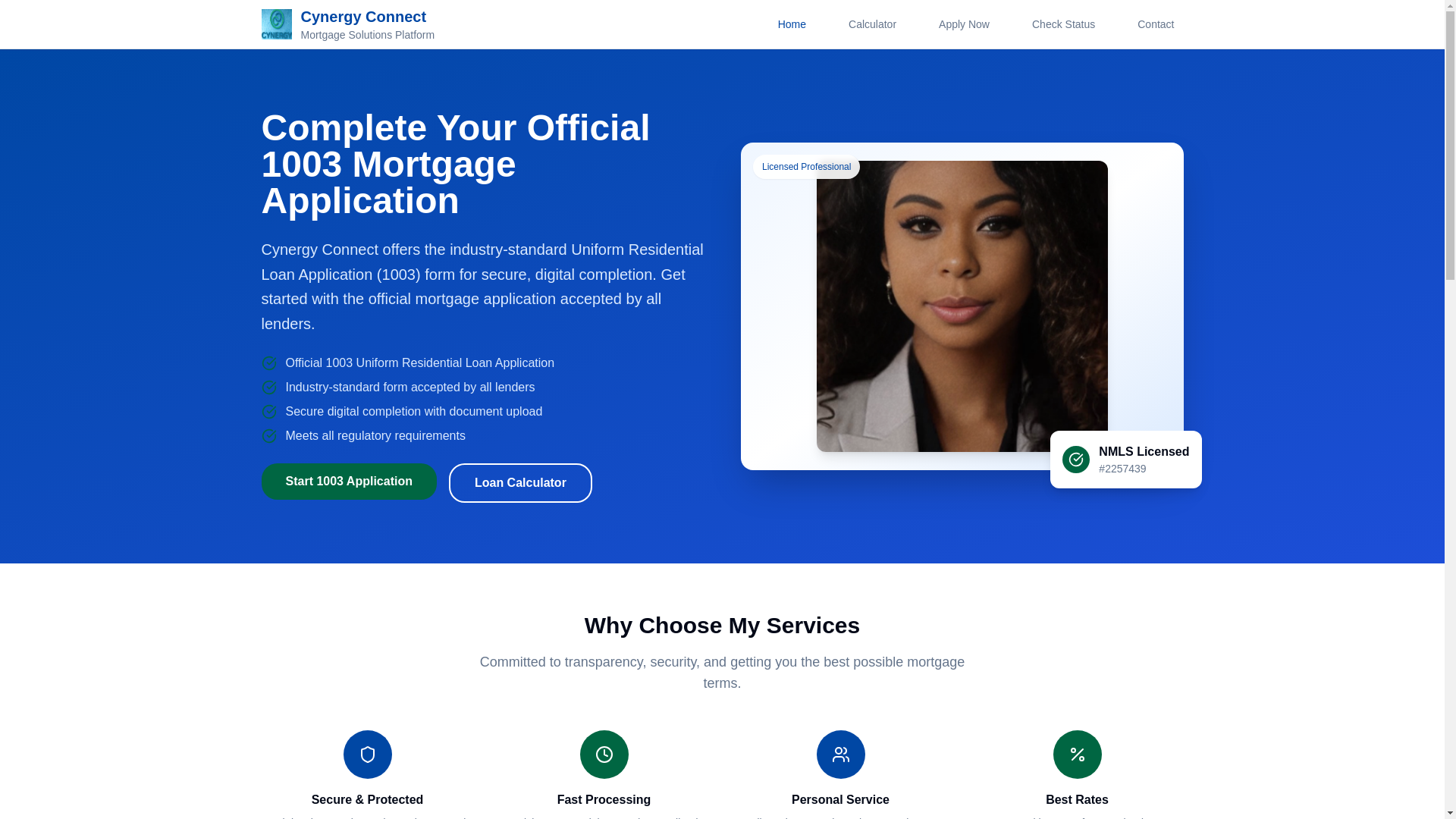 website screenshot of https://applycynthia.com/