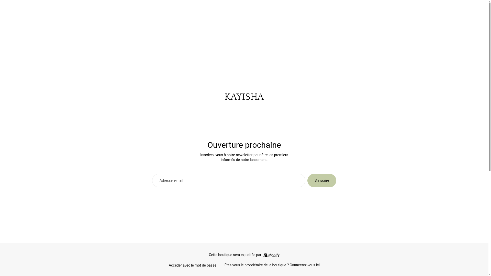 website screenshot of https://kayisha.fr/