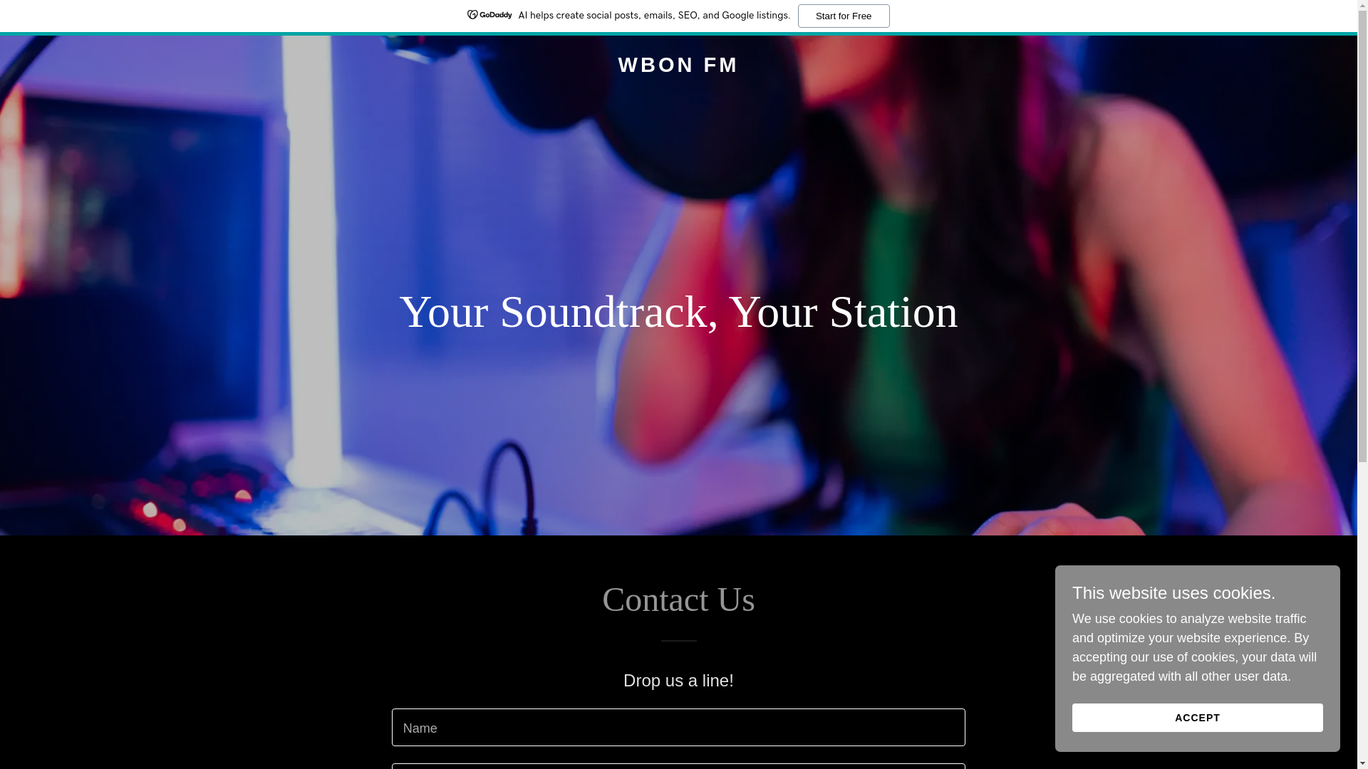website screenshot of https://wbonfm.com/