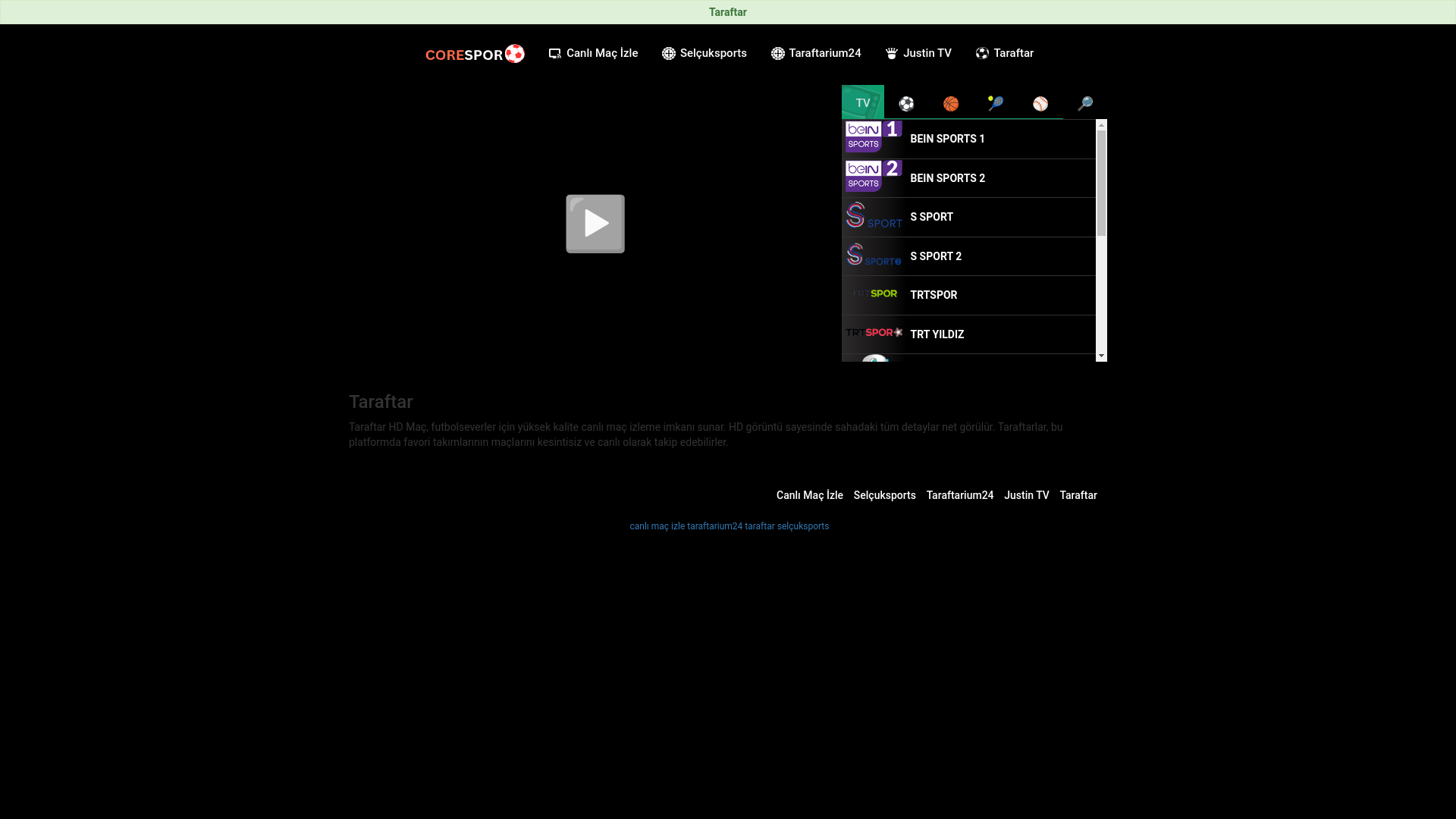 website screenshot of https://taraftargold1.com/