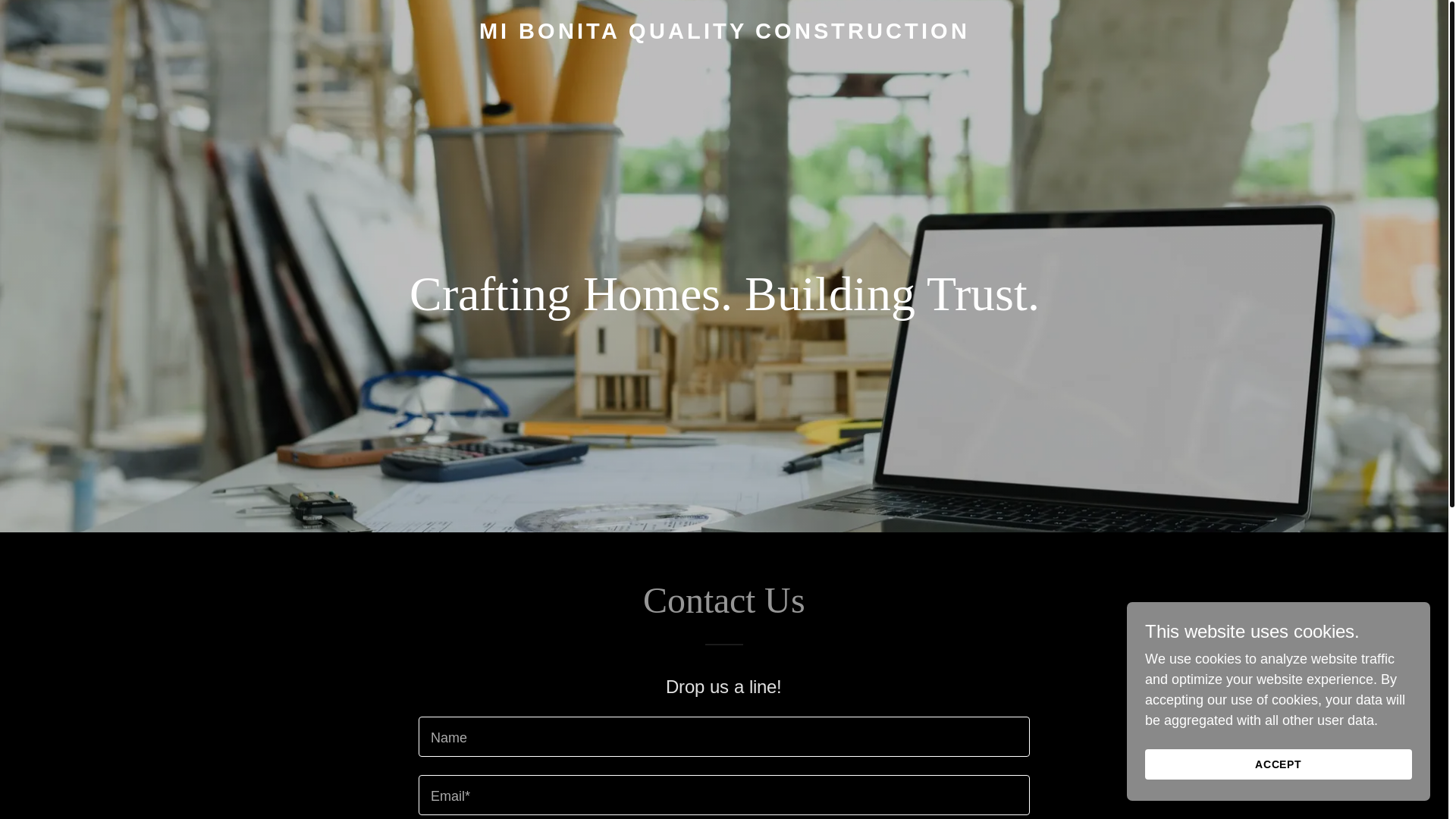 website screenshot of https://mibonitaqualityconstruction.com/