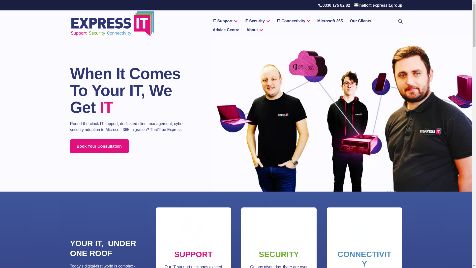 website screenshot of https://dm@expressit.group/