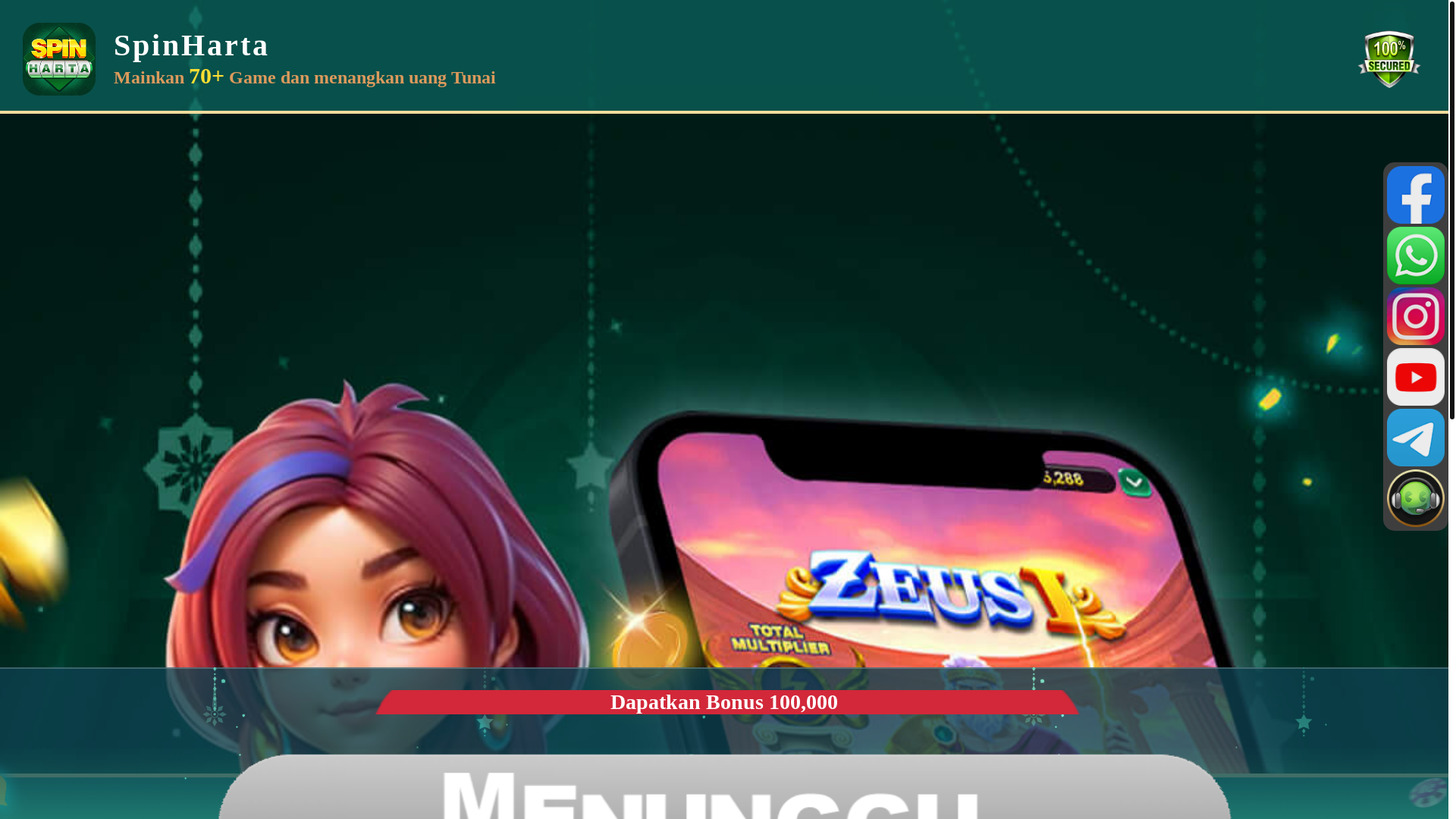 website screenshot of https://spinharta.vip/