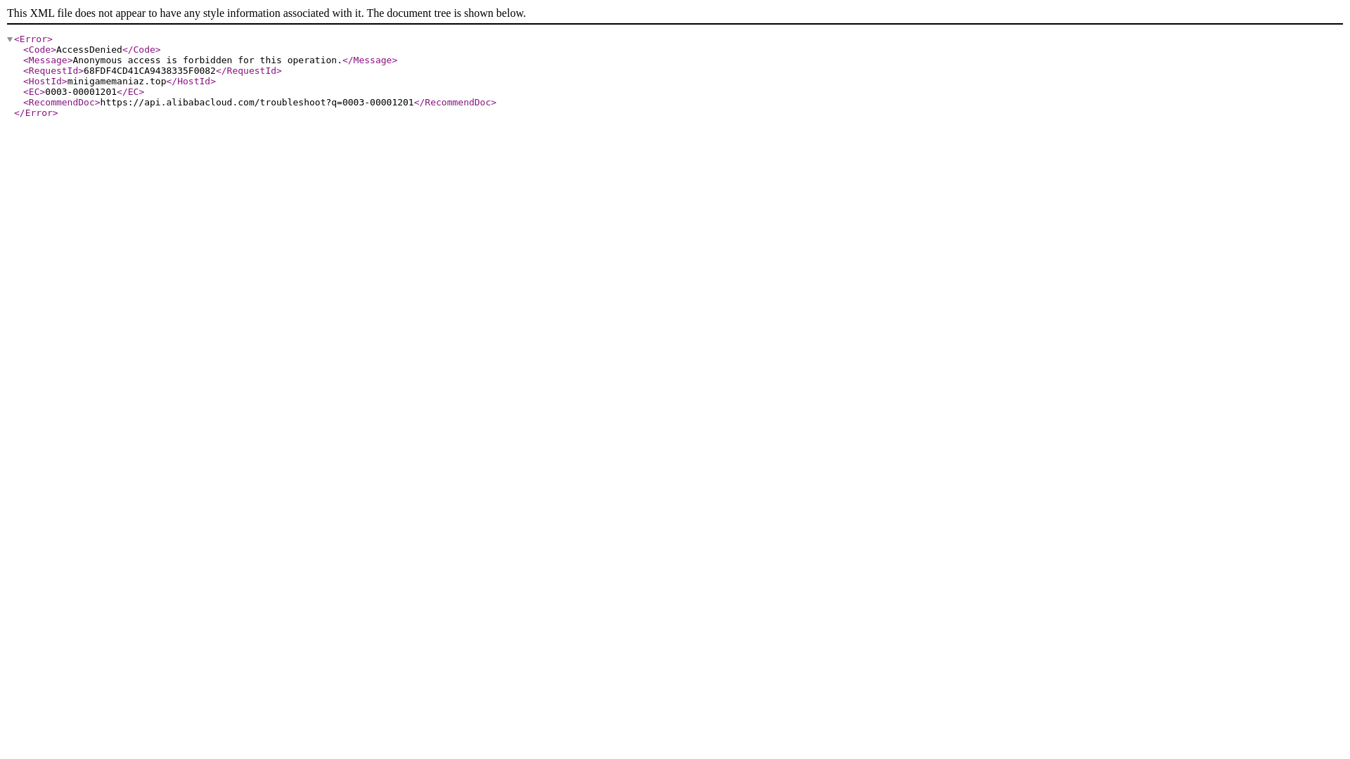 website screenshot of https://minigamemaniaz.top/
