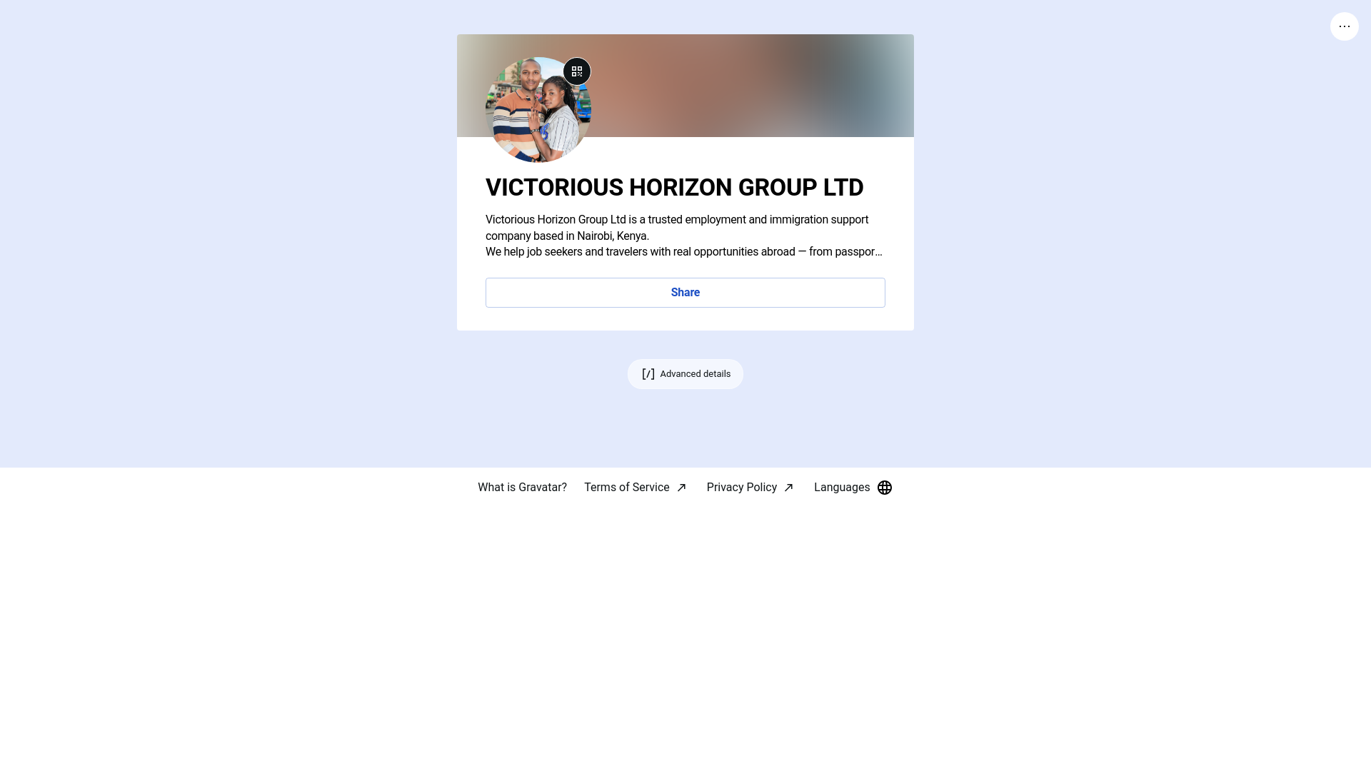 website screenshot of https://victorioushorizongroupltd.link/