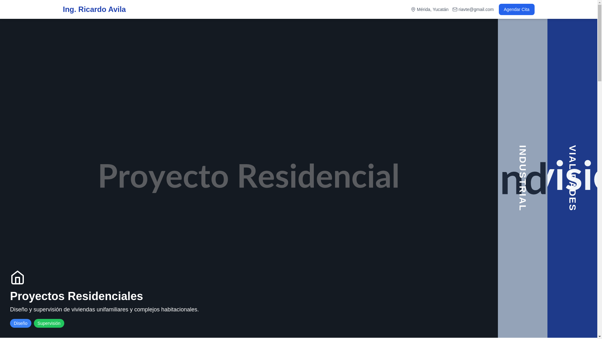 website screenshot of https://ingricardoavila.com/