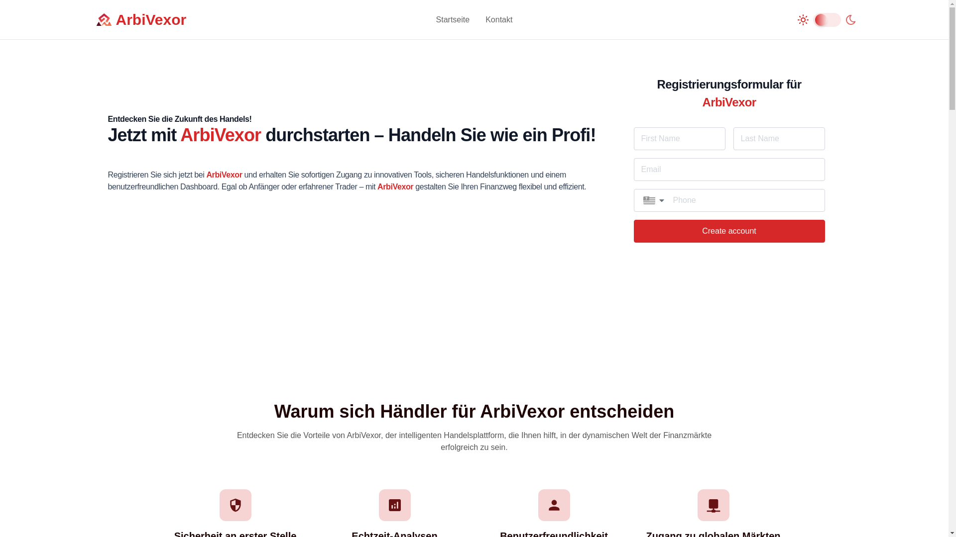 website screenshot of https://arbivexor-org.pages.dev/