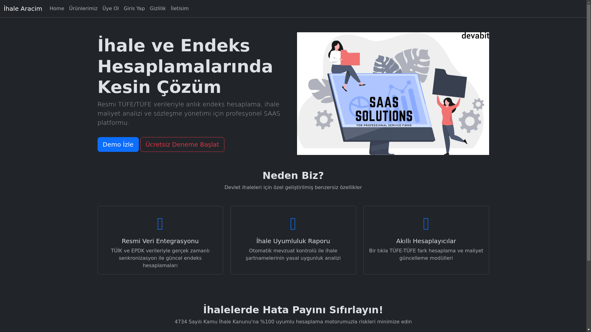 website screenshot of https://sanalsantiyem.com/