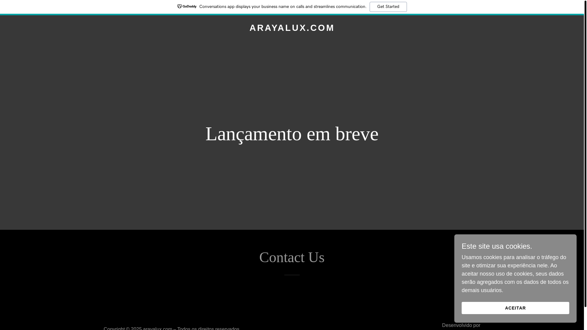 website screenshot of https://arayalux.com/