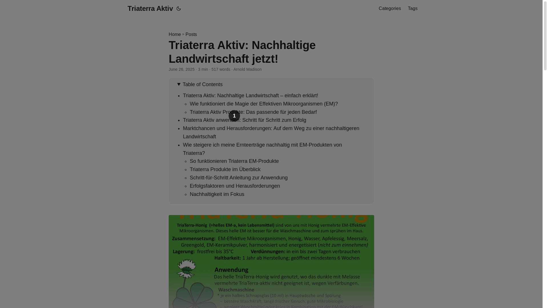 website screenshot of https://triaterra-aktiv.pages.dev/