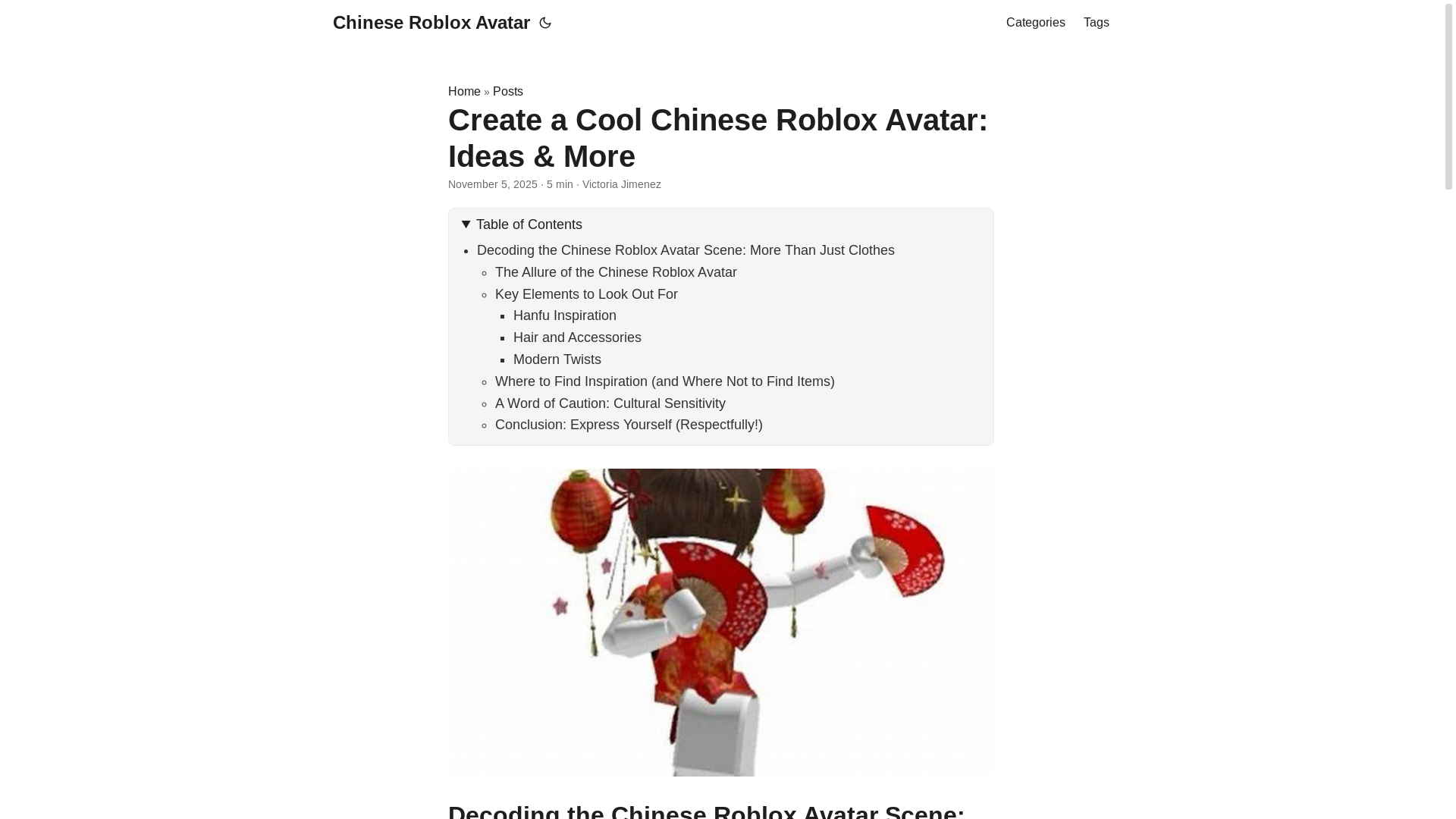 website screenshot of https://chinese-roblox-avatar.pages.dev/