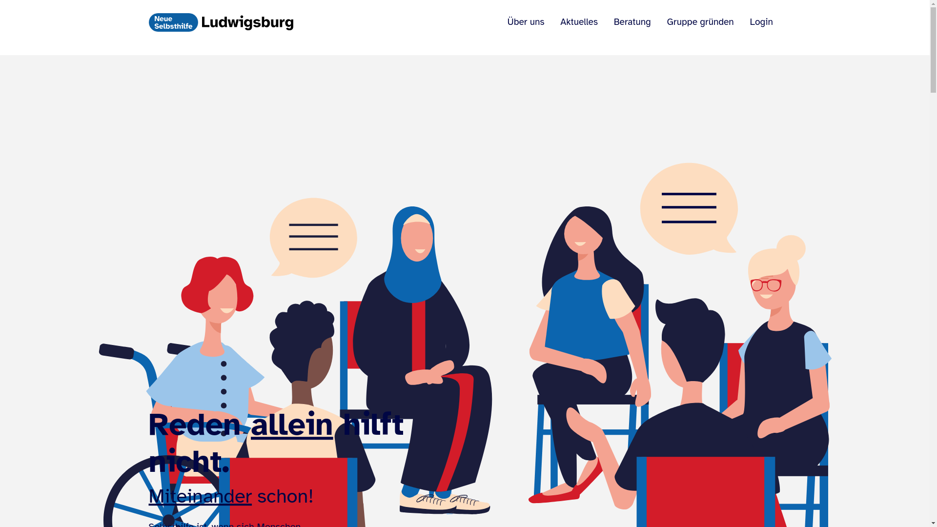 website screenshot of https://selbsthilfe-aalen.de/