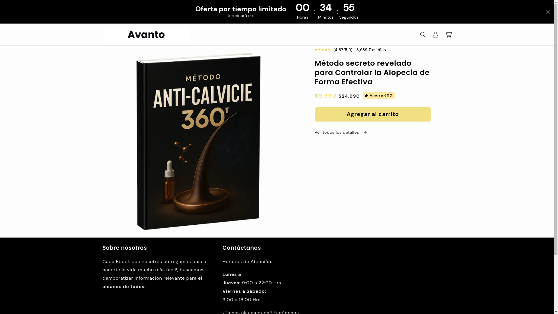 website screenshot of https://avantochile.store/