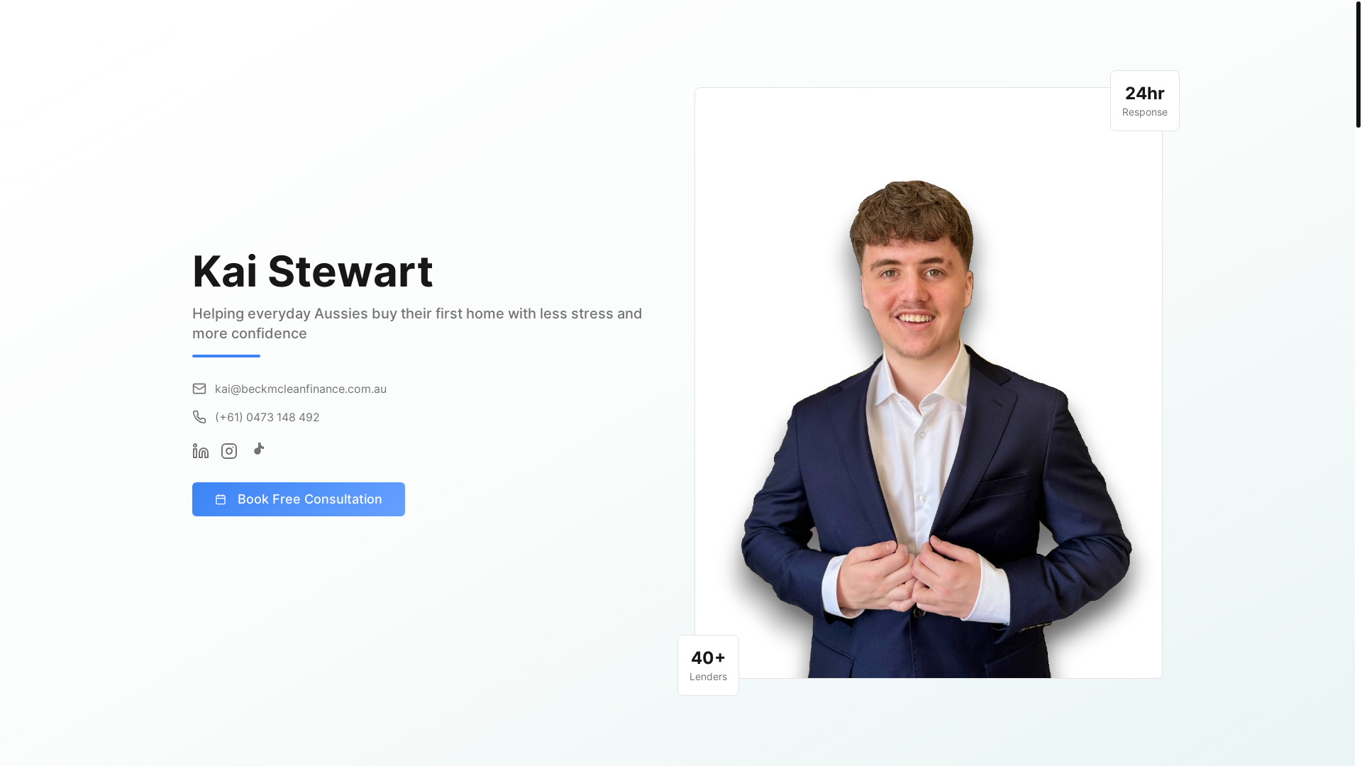 website screenshot of https://kaistewart.com.au/