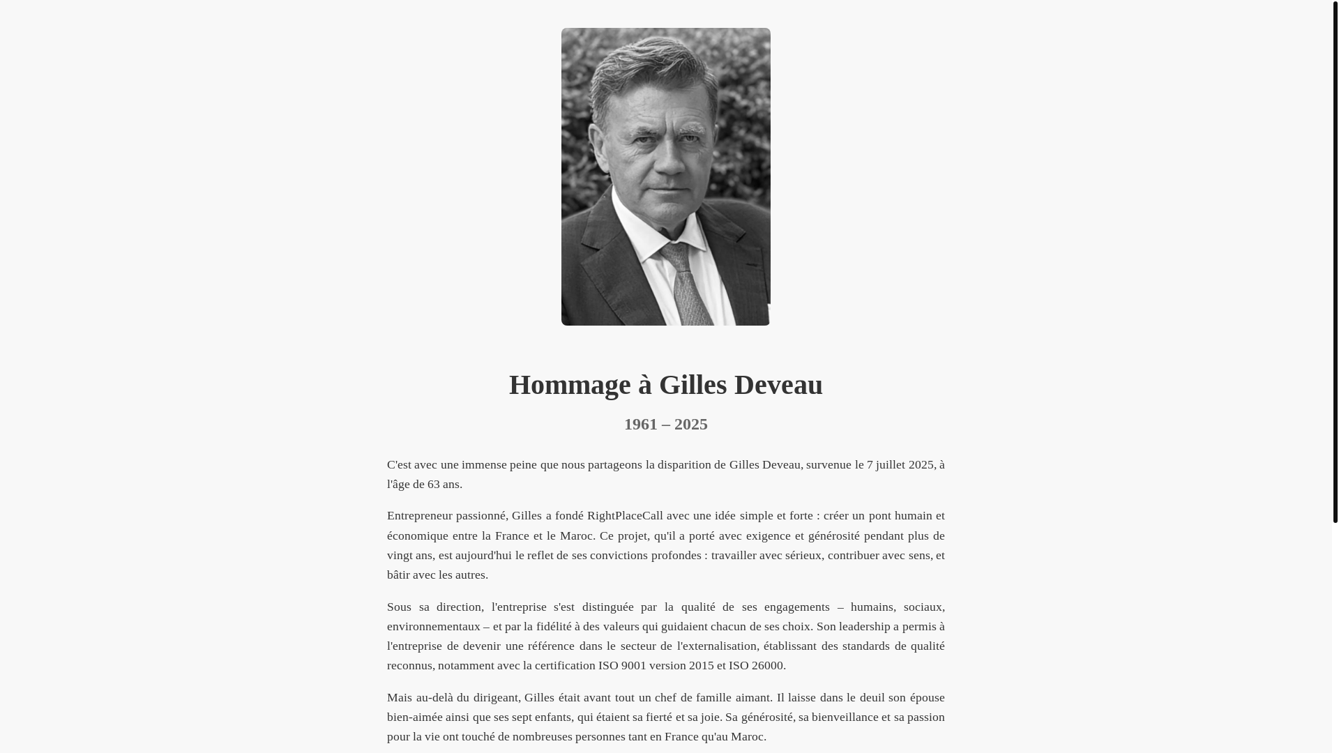 website screenshot of https://hommage-gilles-deveau.pages.dev/
