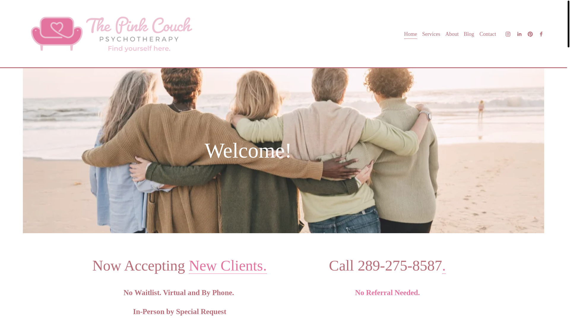 website screenshot of https://thecasualtherapist.ca/