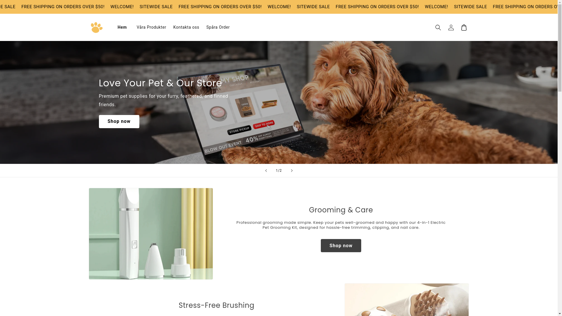 website screenshot of https://fyndlycka.se/