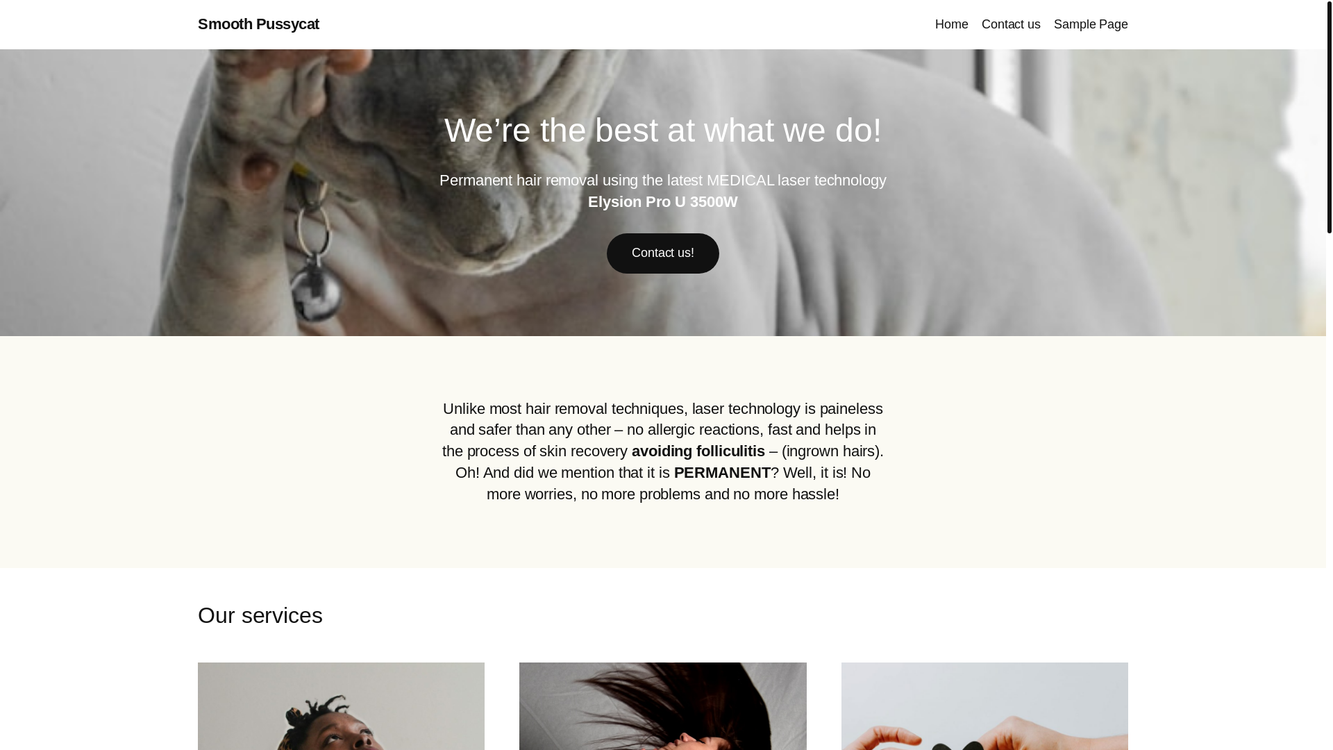website screenshot of https://smoothpussycat.com/