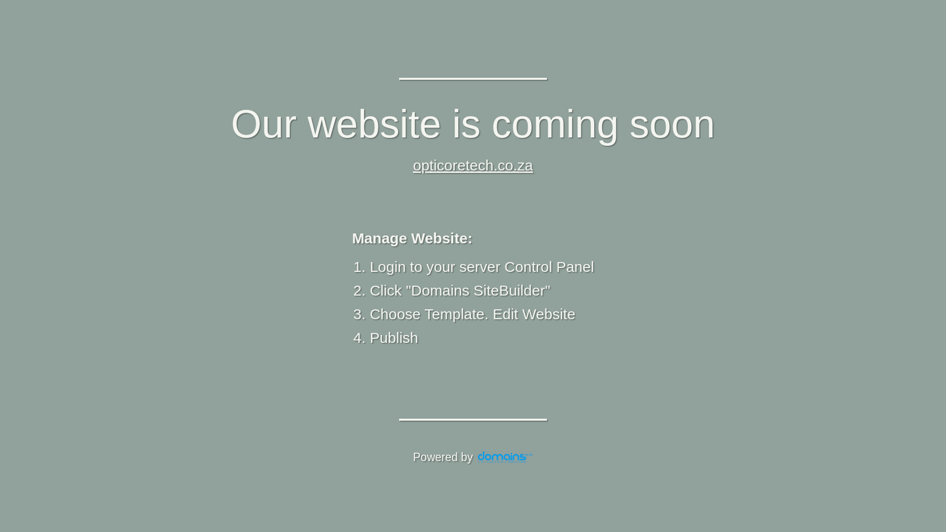website screenshot of https://opticoretech.co.za/