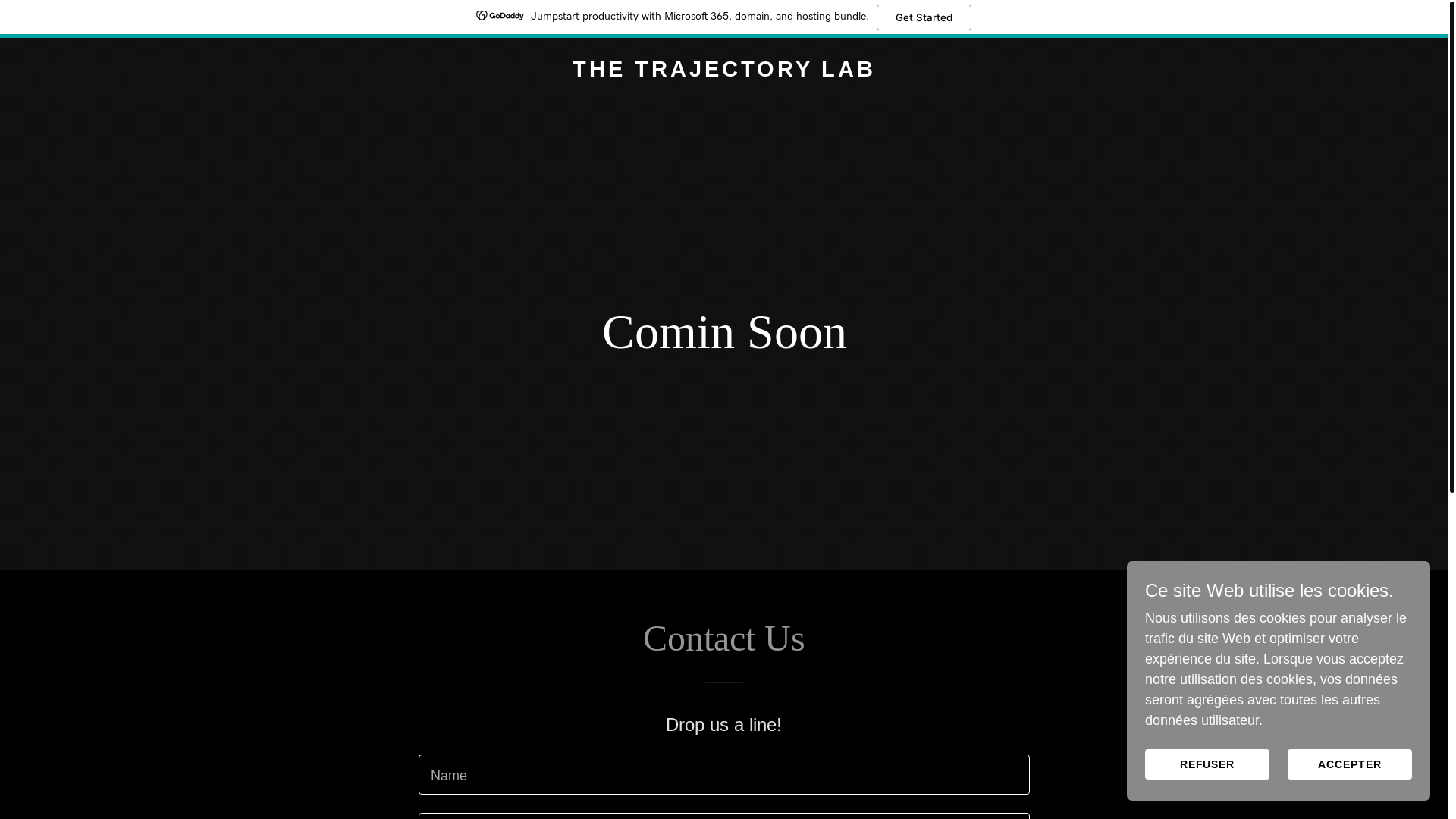 website screenshot of https://trajectory-lab.com/