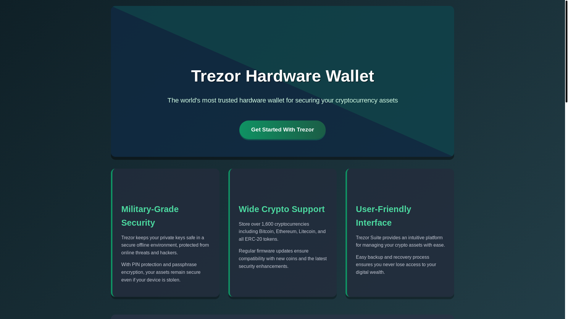 website screenshot of https://learn-trezor-wall-auth.pages.dev/
