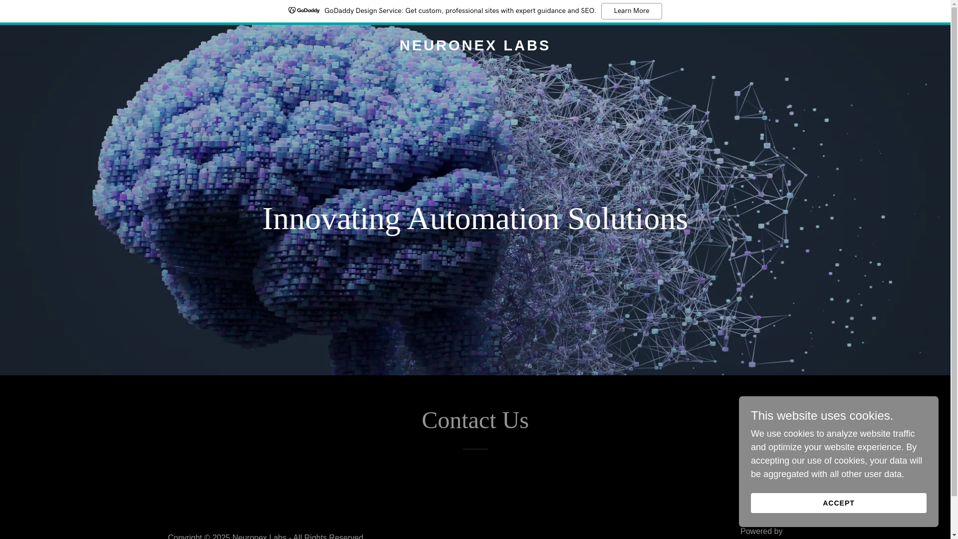 website screenshot of https://neuronexlabs.in/