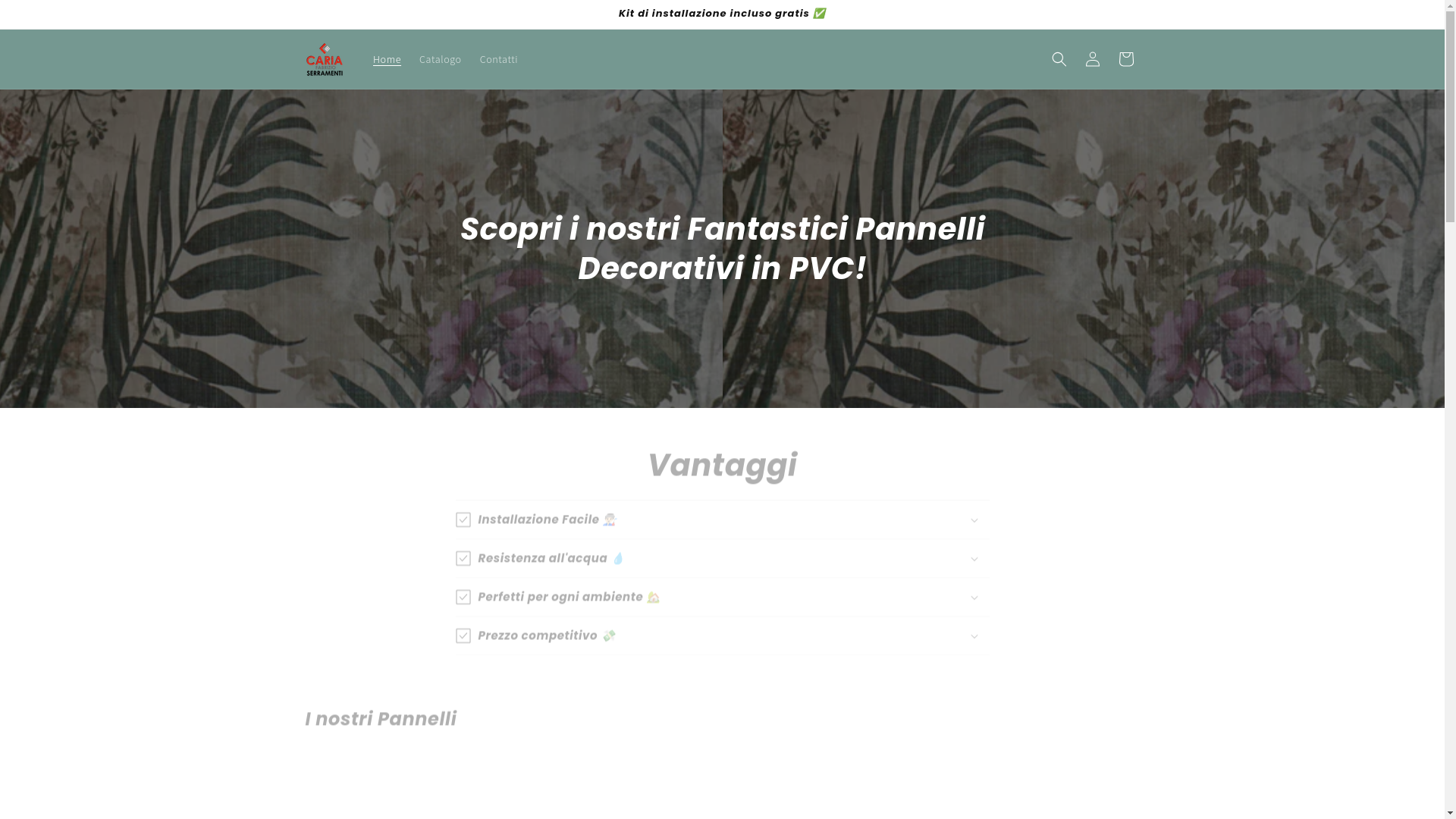 website screenshot of https://cariafabriziohome.it/
